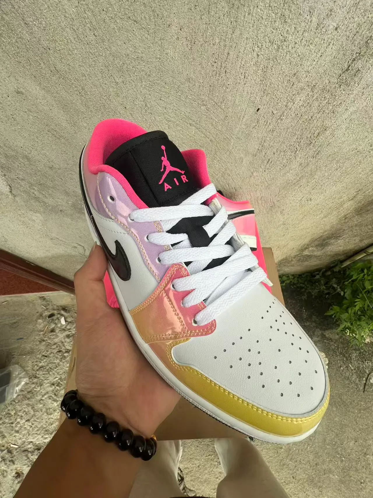 Nike Air Jordan 1 Low Iridescent Gradient Lifestyle Sneakers