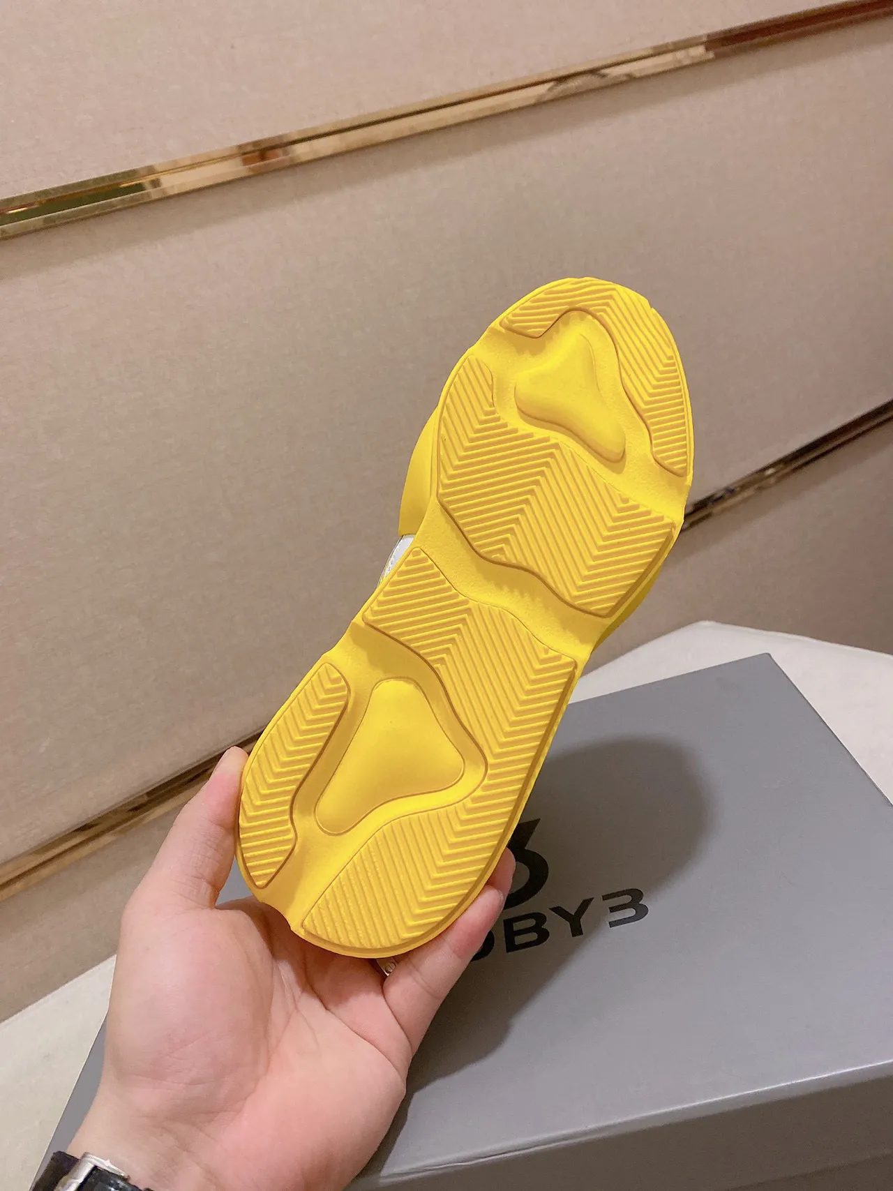 Y-3 Runner White and Yellow Chunky Sneakers