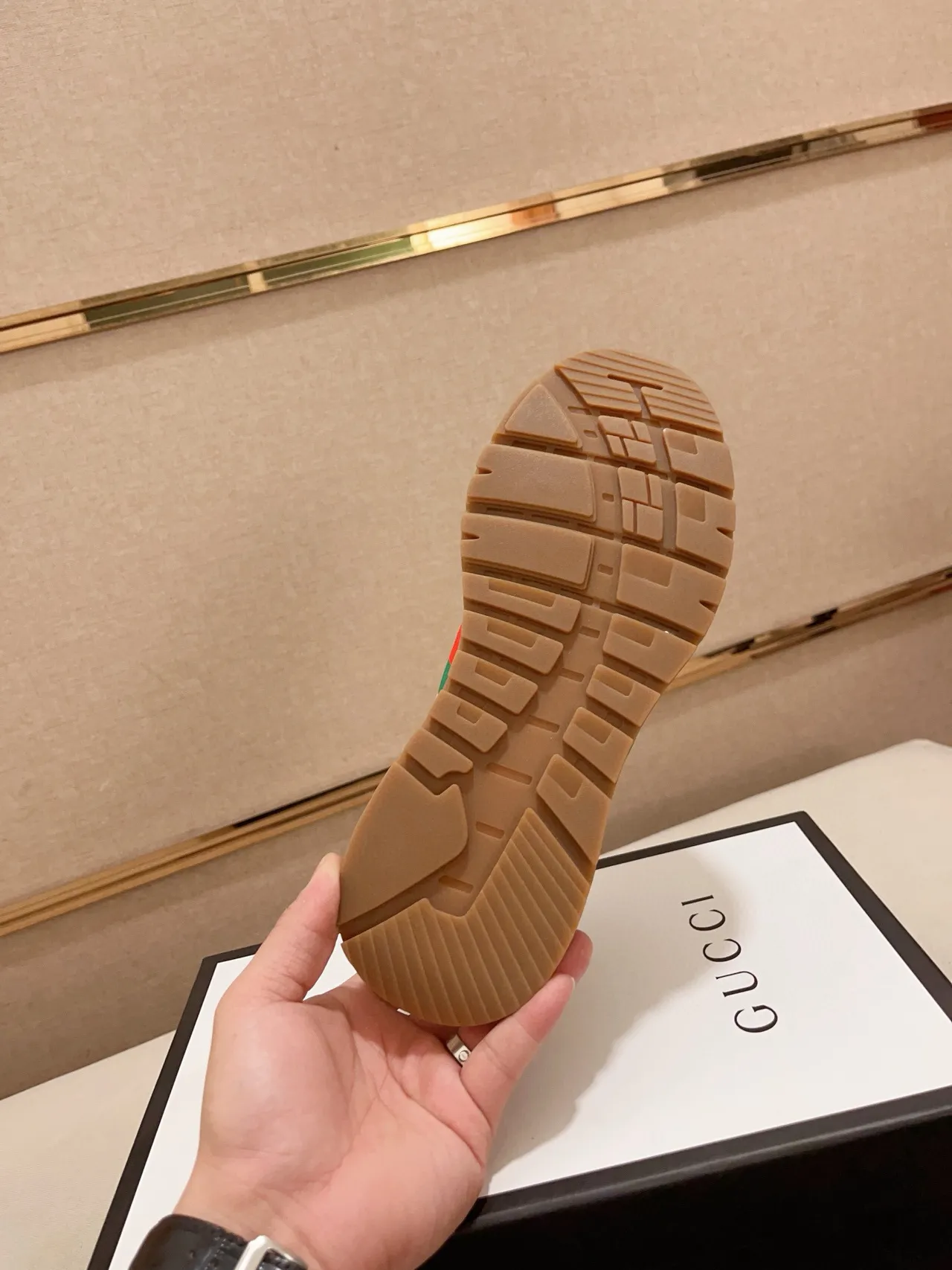 Gucci White Beige GG Monogram Canvas Web Stripe Accent Lifestyle Sneakers