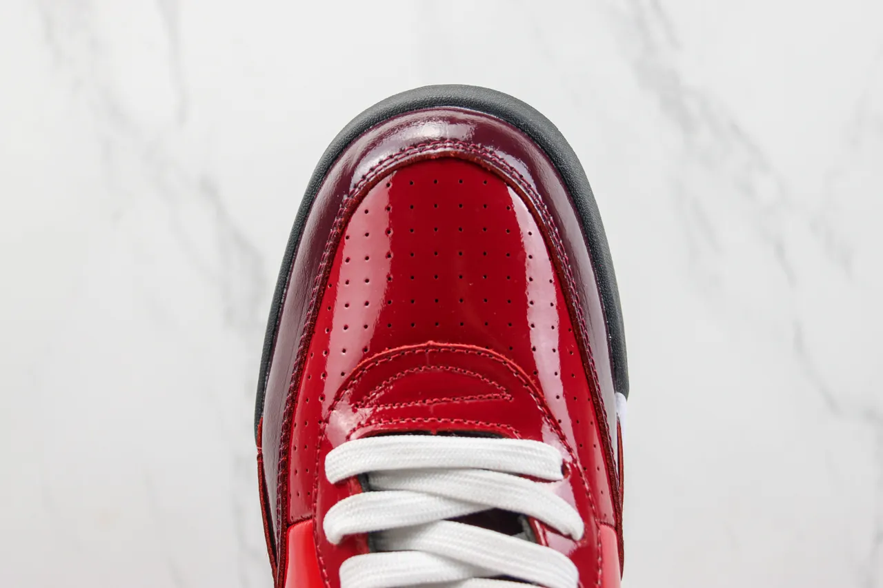 A Bathing Ape BAPE STA Glossy Red Burgundy Lifestyle Sneakers