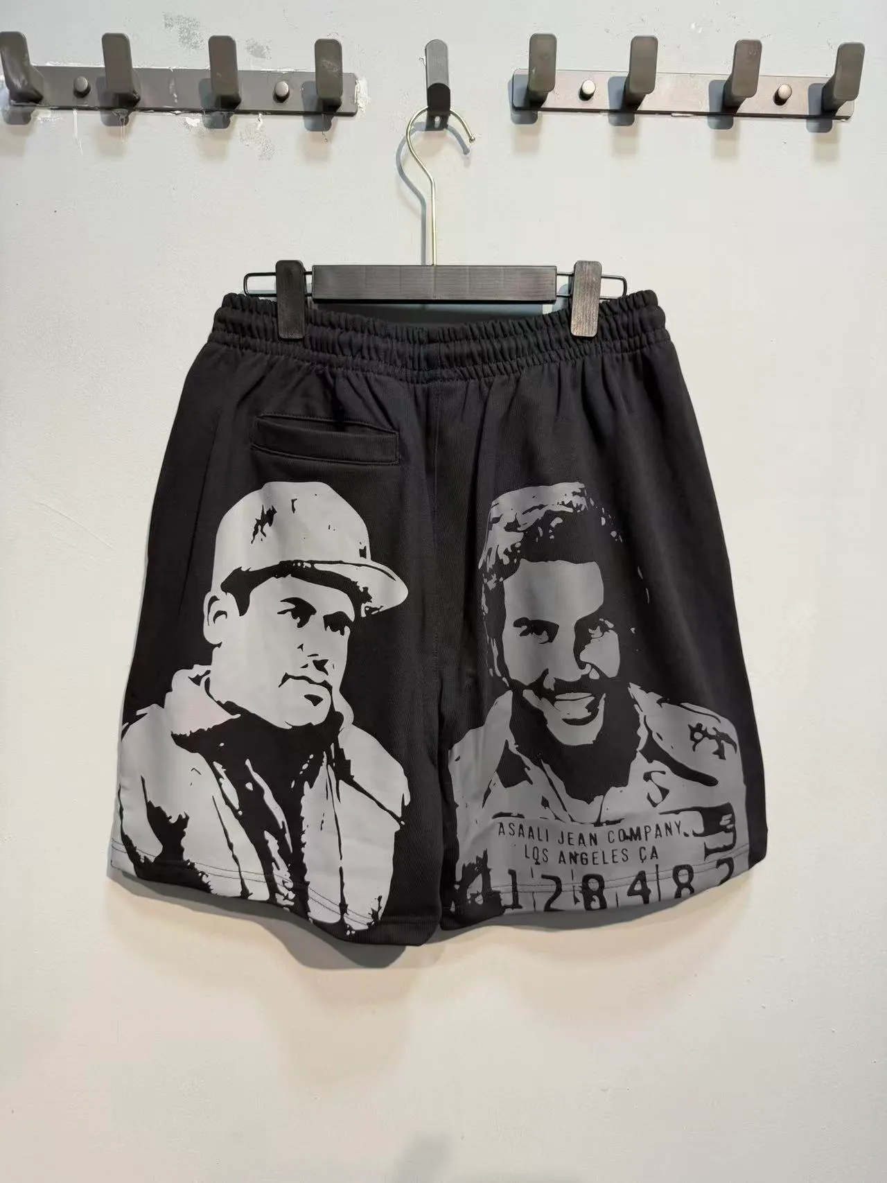 ASAALI JEAN COMPANY Graphic-Print Elastic-Waist Shorts