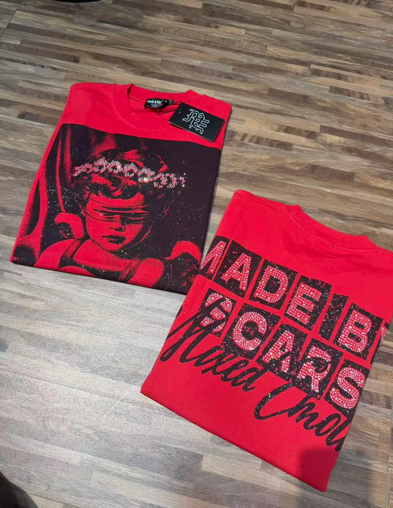 Mixed Emotion XIX Graphic Print Red T-Shirt