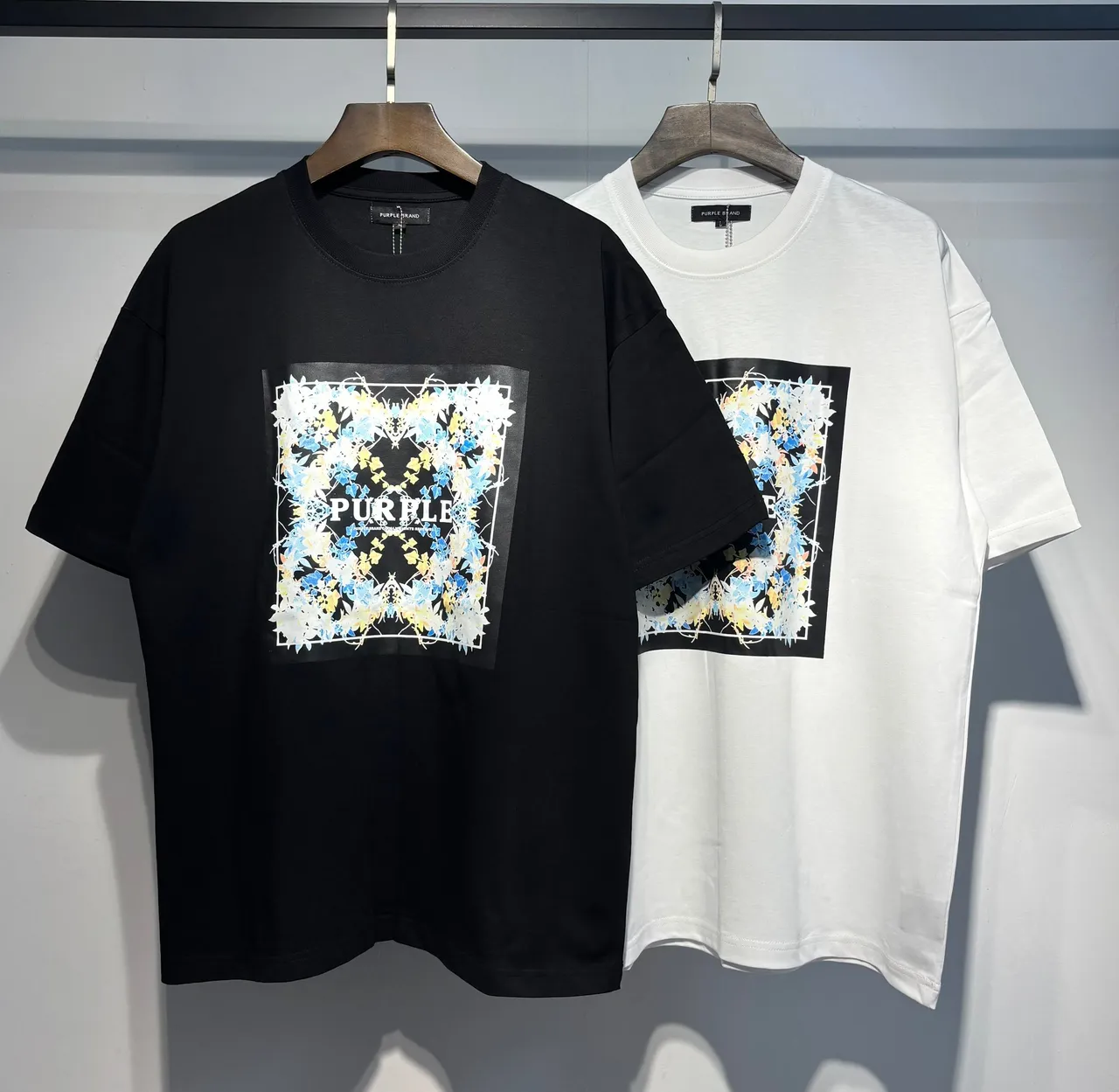 Purple Brand Floral Graphic Oversized T-Shirt