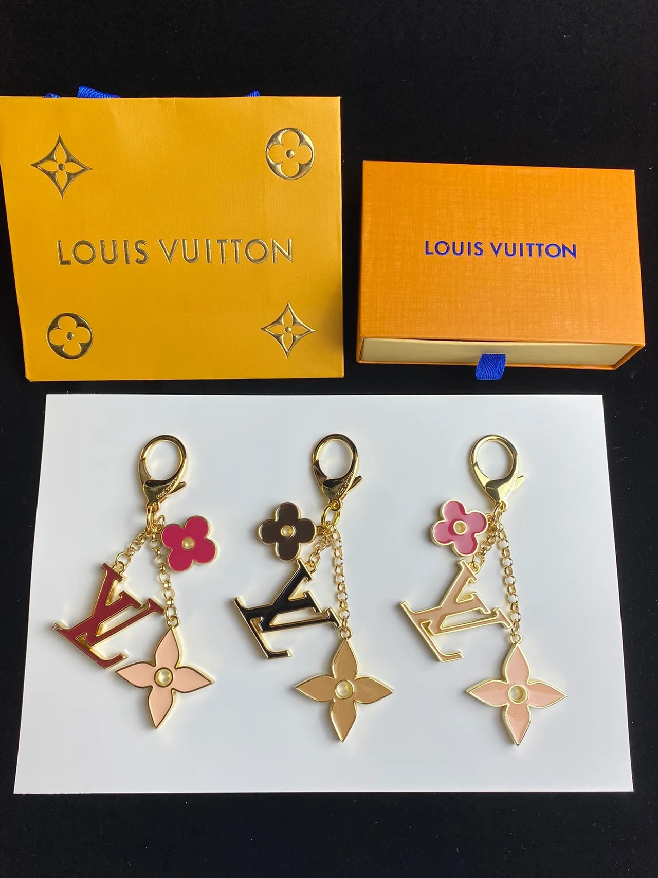 Louis Vuitton Red Pink Enamel-Coated Metal Multi-Charm Phone Case