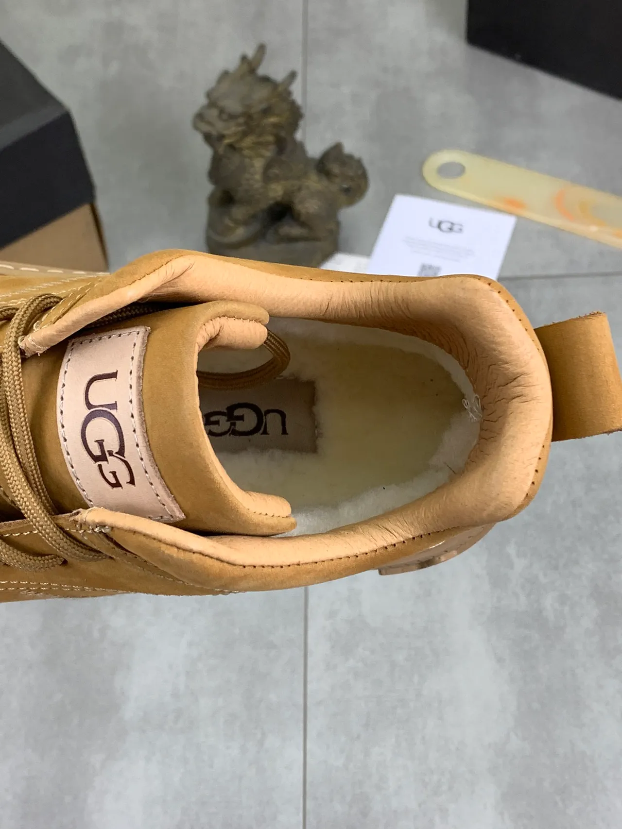 UGG Beige High-Top Suede Lifestyle Sneakers