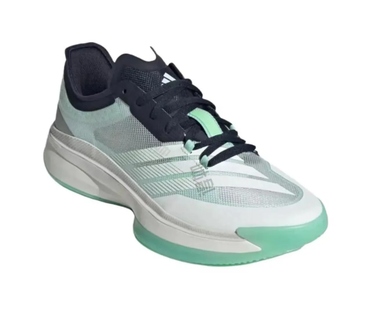 Adidas White and Mint Green Mesh Upper Sculpted Midsole Lifestyle Sneakers