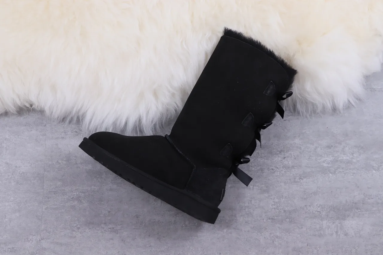 UGG Classic Tall Bow Black Knee Boots