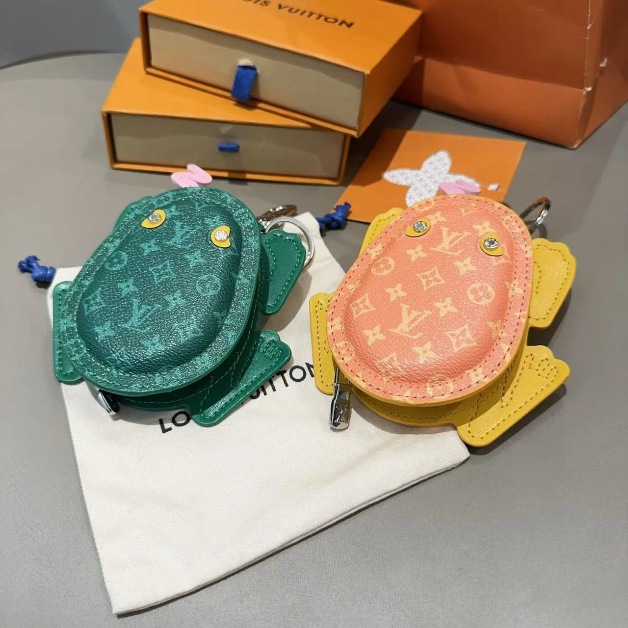 Louis Vuitton Multicolor Turtle Silhouette Monogram Canvas Coin Purse