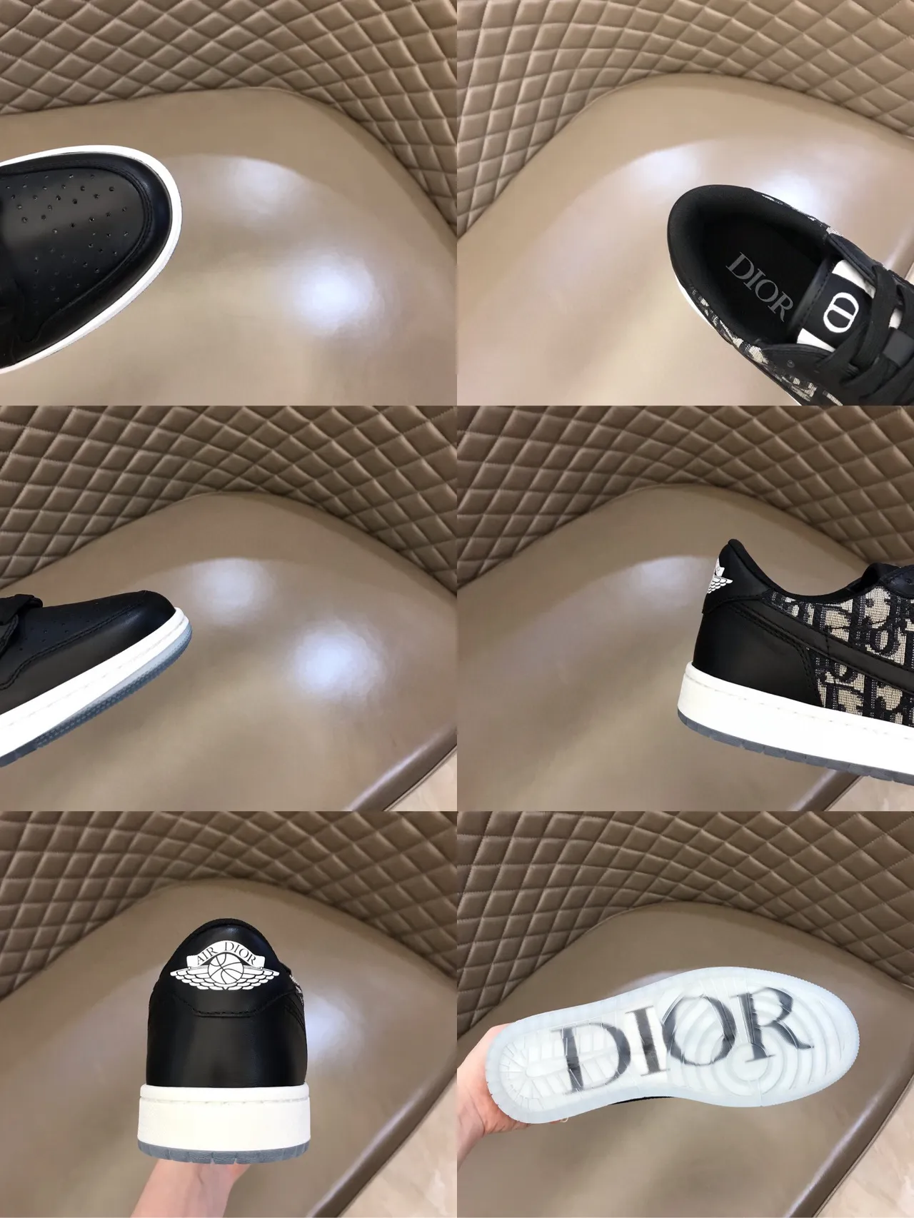 Nike Black Beige Low-Top Monogrammed Side Panel Lifestyle Sneakers