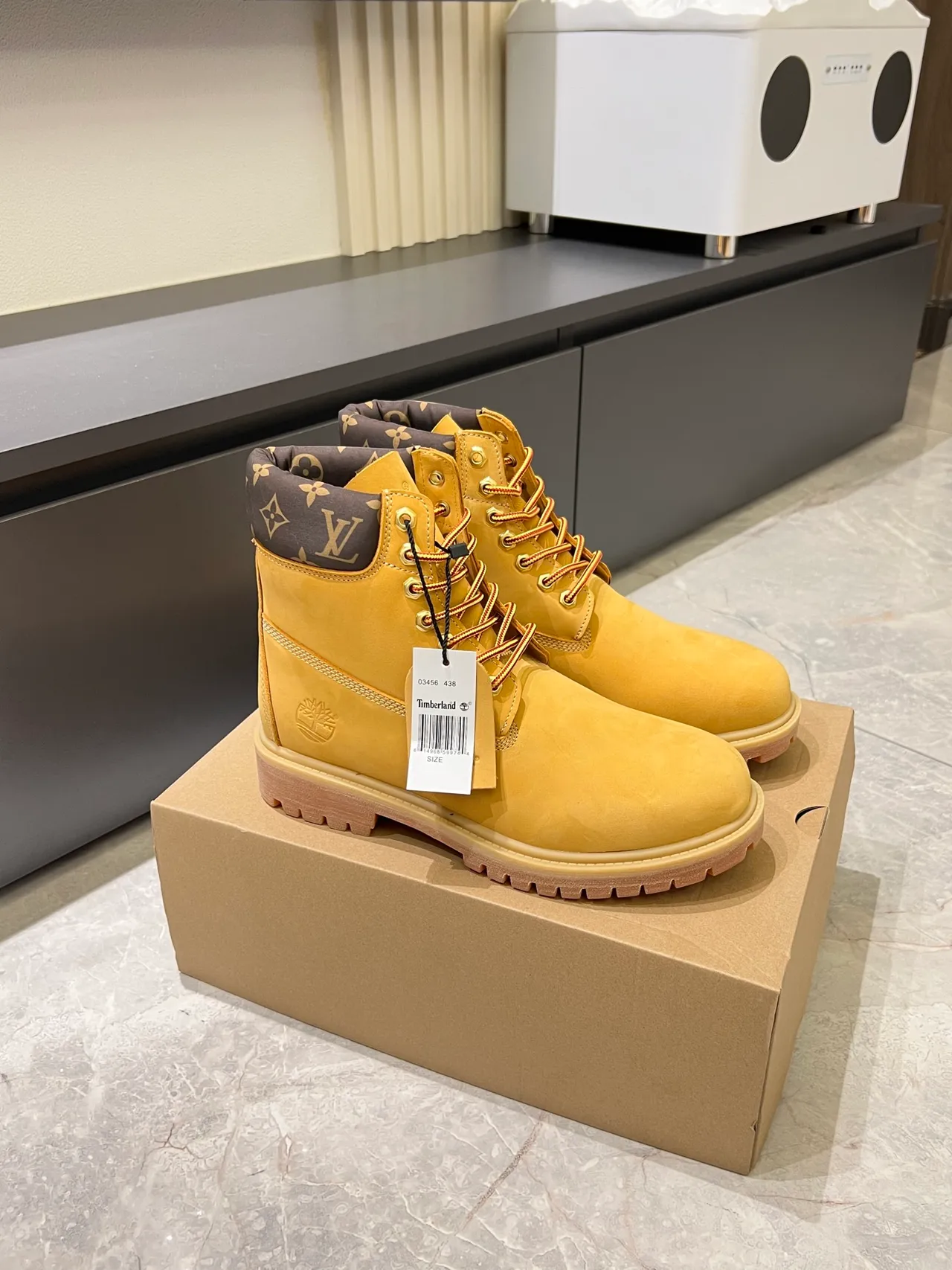 Timberland Premium 6-Inch Mustard Yellow Nubuck Work Boots