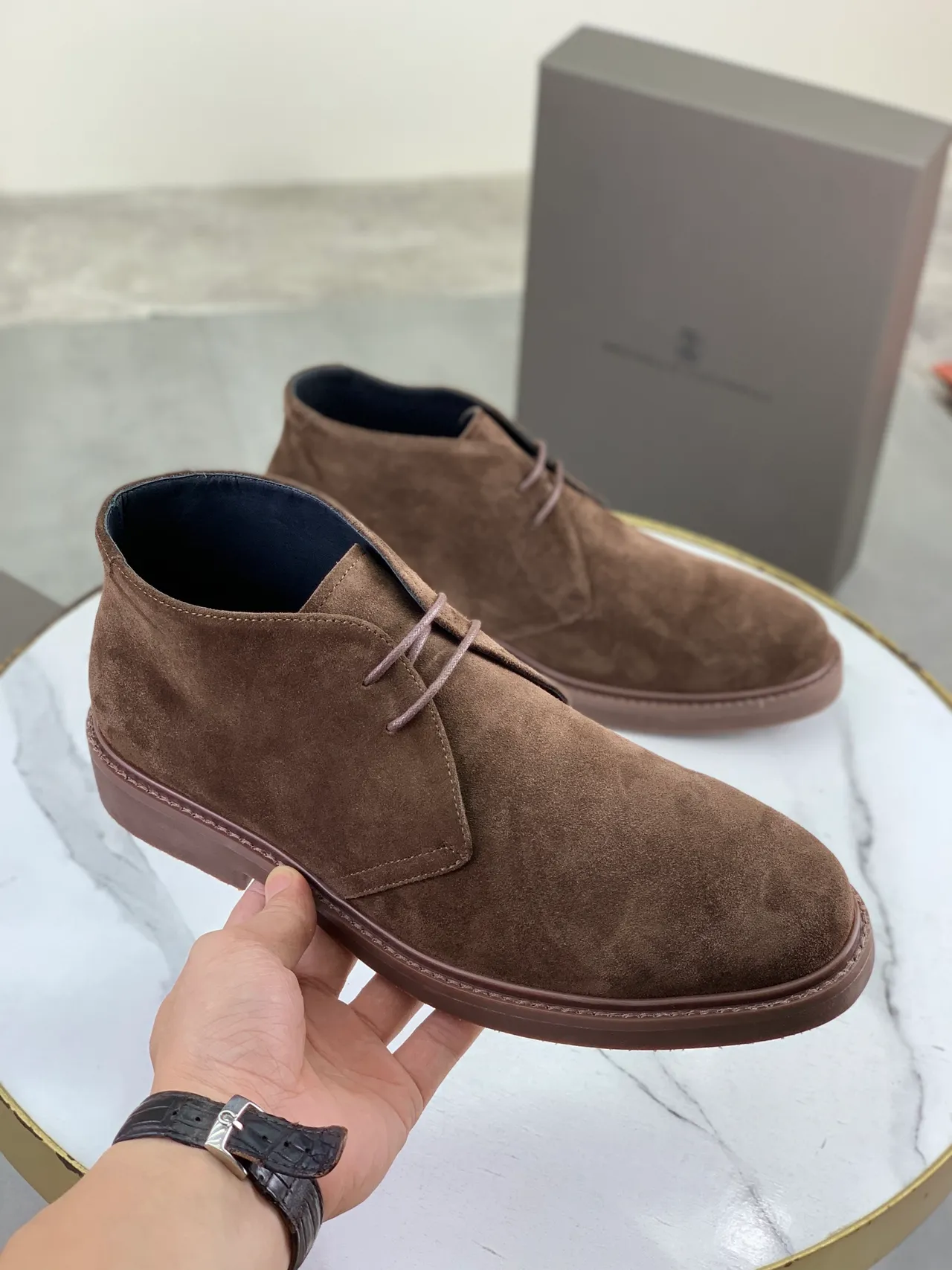 Brown Suede Chukka Ankle Boots
