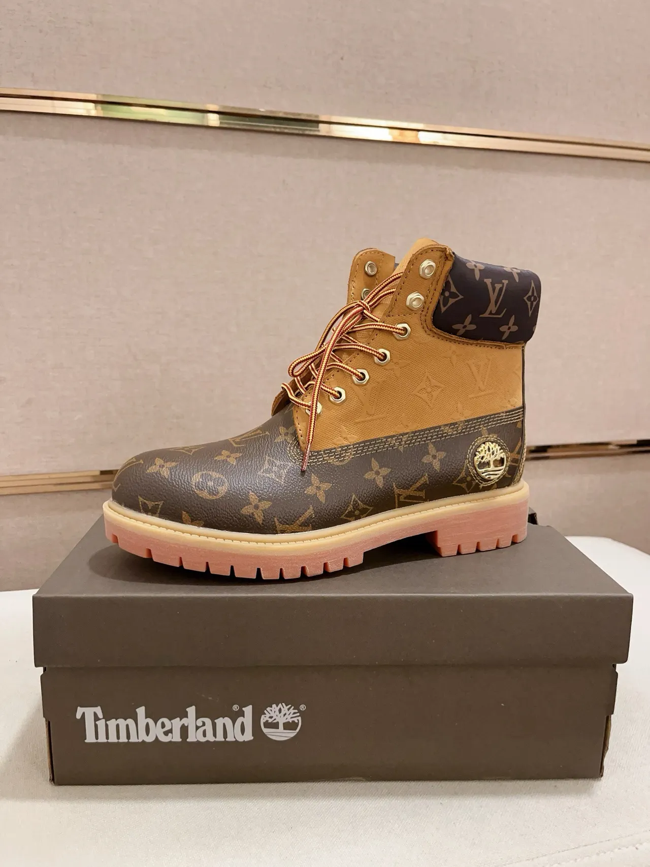 Timberland Premium 6-Inch Monogram Print Work Boot