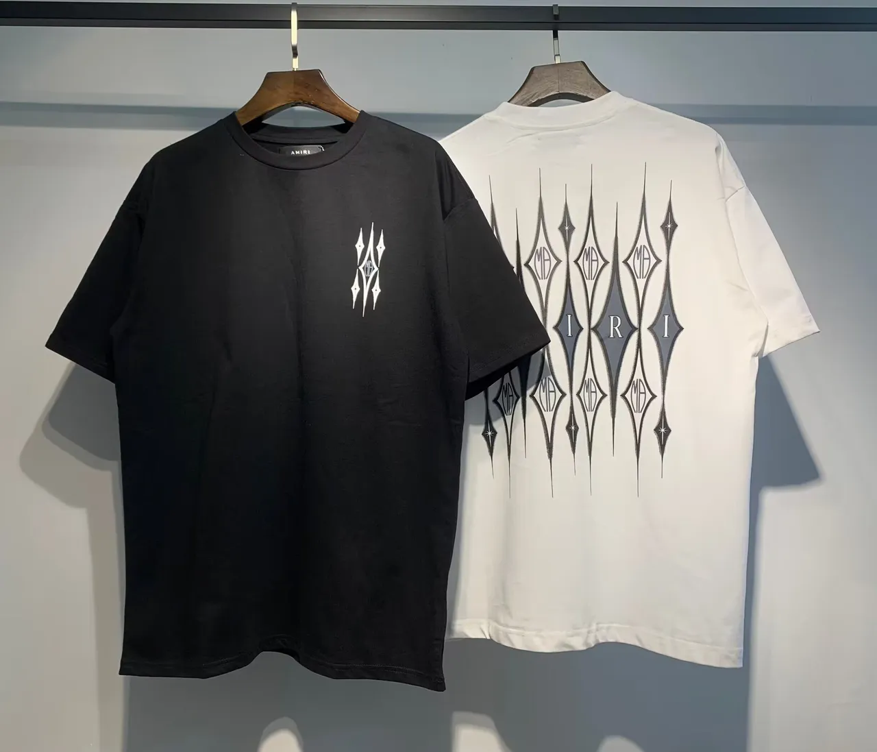 Amiri Skel Top Black and White Graphic Print T-Shirt