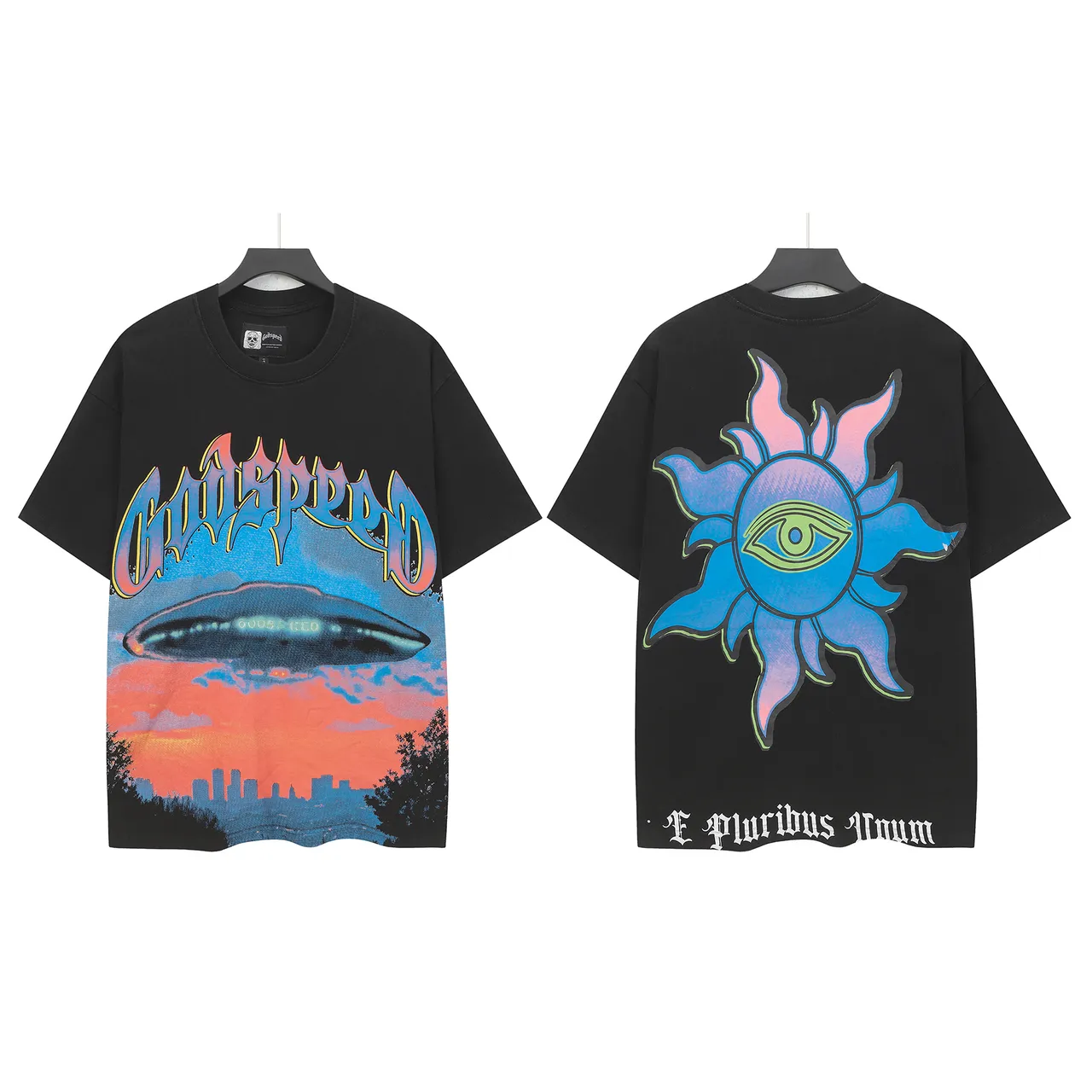 Godspeed Black Multicolor Oversized Fit Graphic Print T-Shirt
