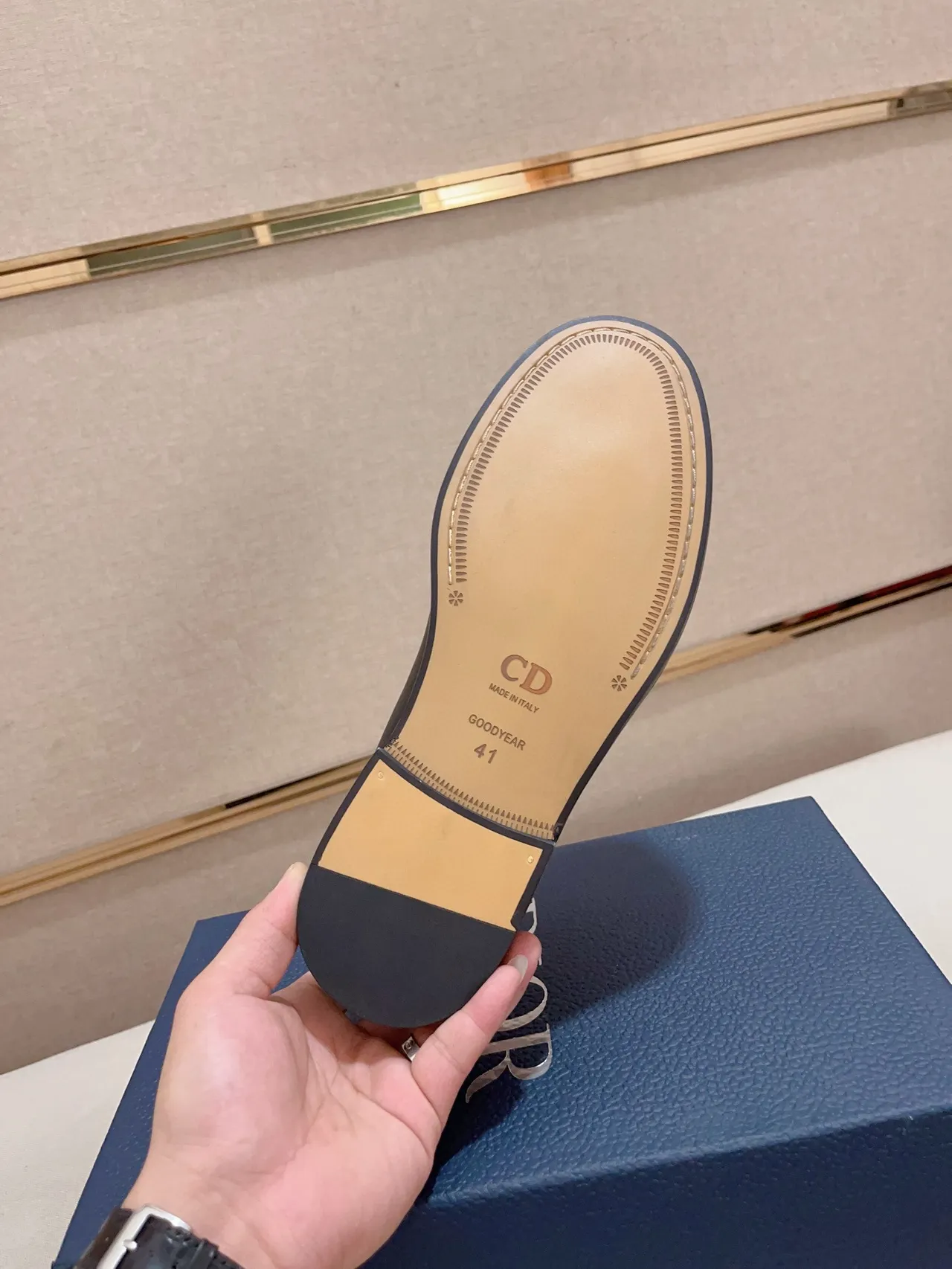 Black Gray Leather Monogrammed Fabric Vamp Loafer
