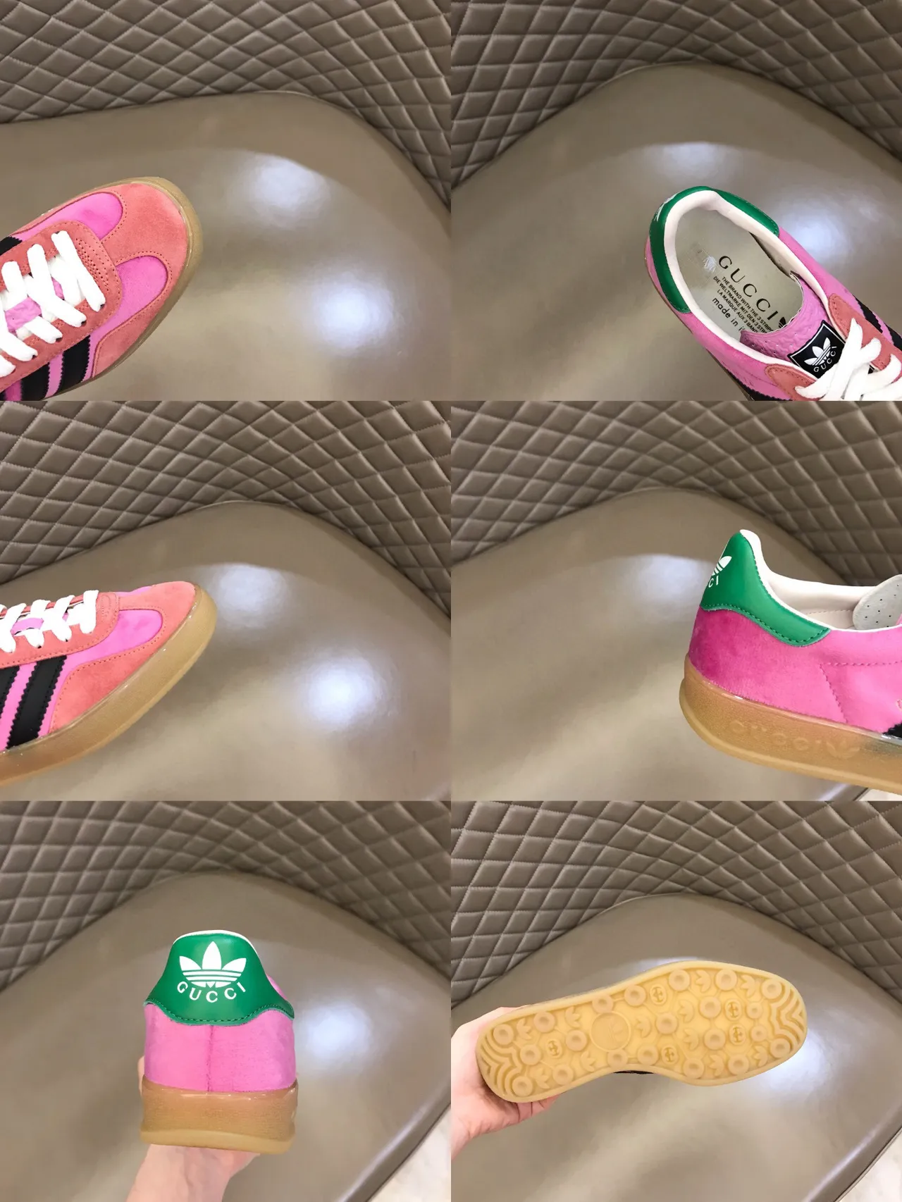 Adidas Pink Black Suede Upper Three-Stripe Side Panel Lifestyle Sneakers