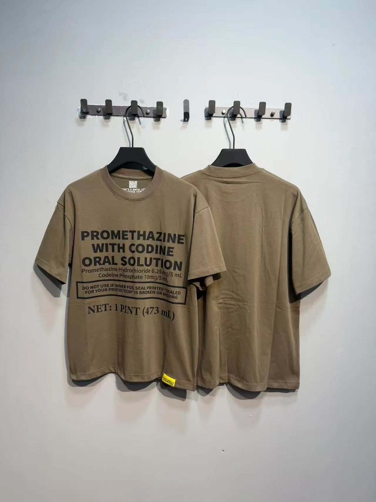 Awake NY Pharmaceutical Label Graphic T-Shirt