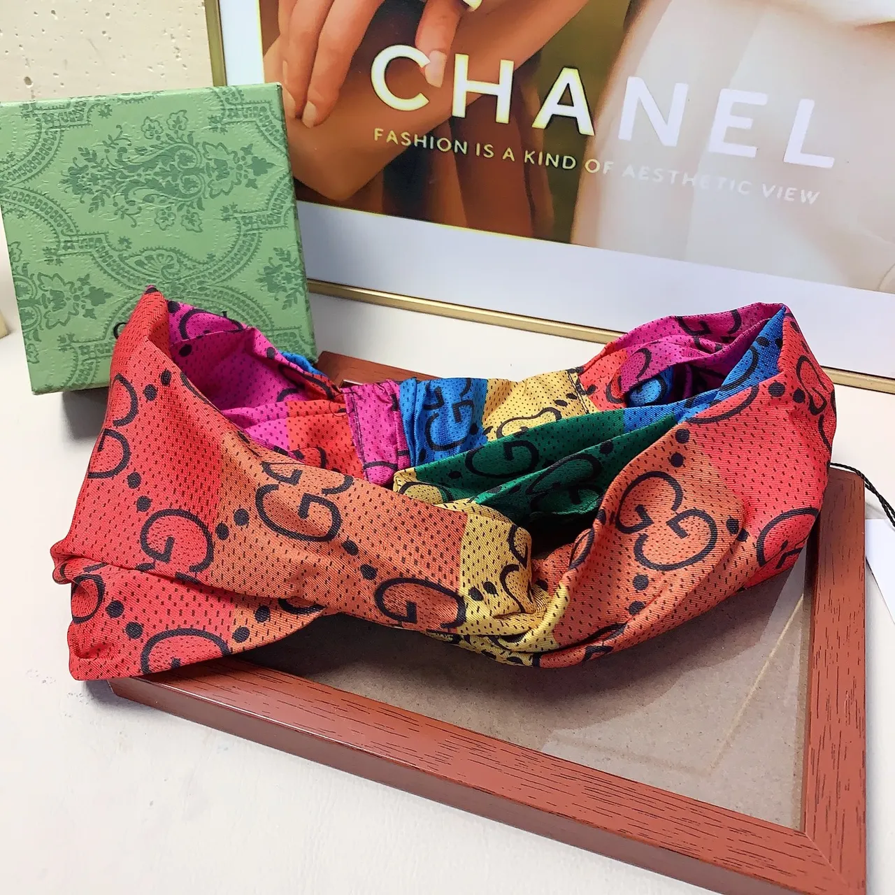 Gucci Interlocking GG Monogram Silk Scarf