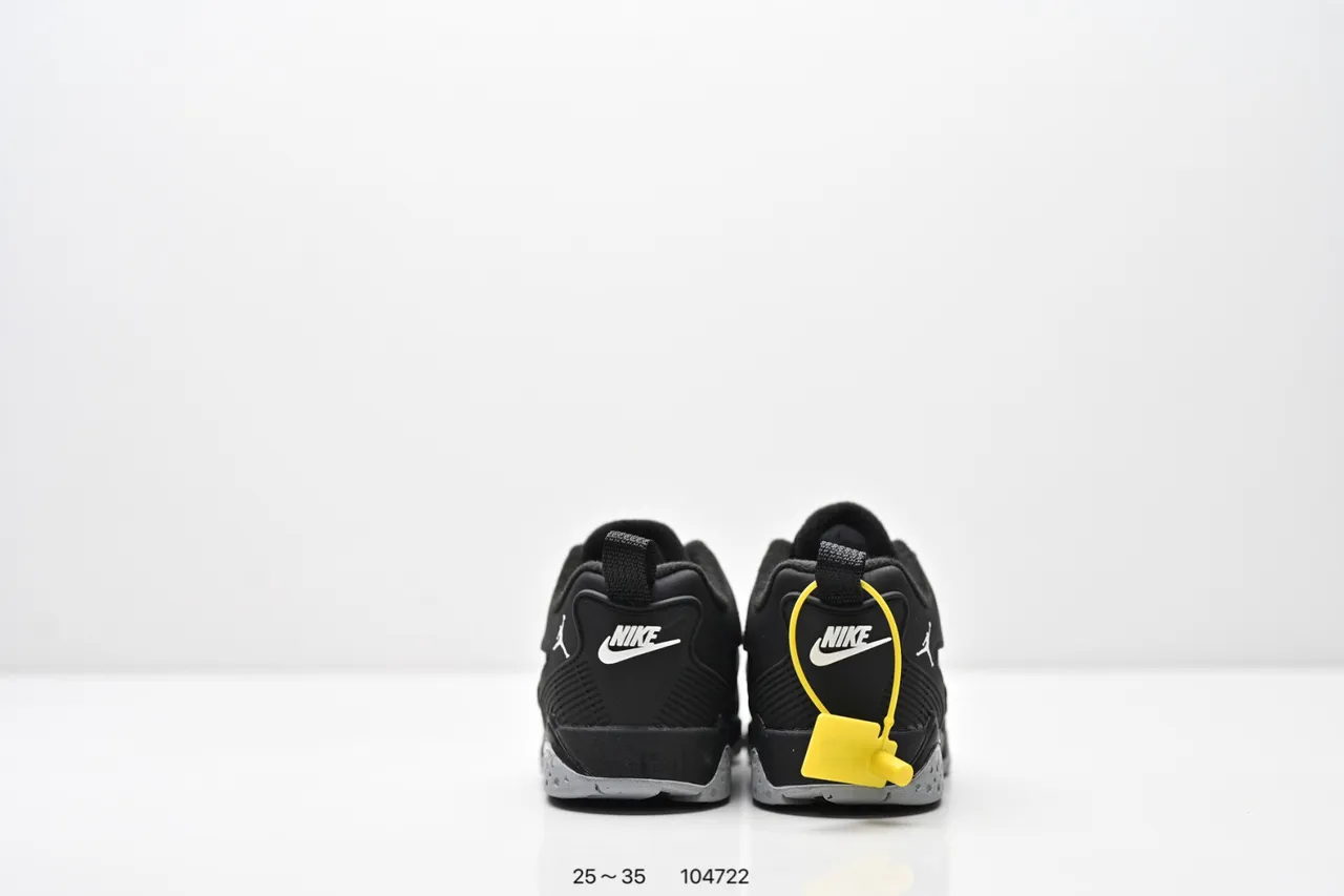 Air Jordan Black Orange Low-Top Layered Synthetic/mesh Upper Sneakers