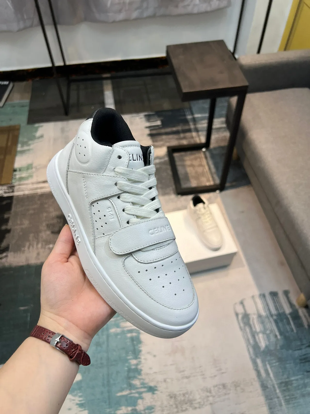 Celine CT-01 White Leather Lifestyle Sneakers