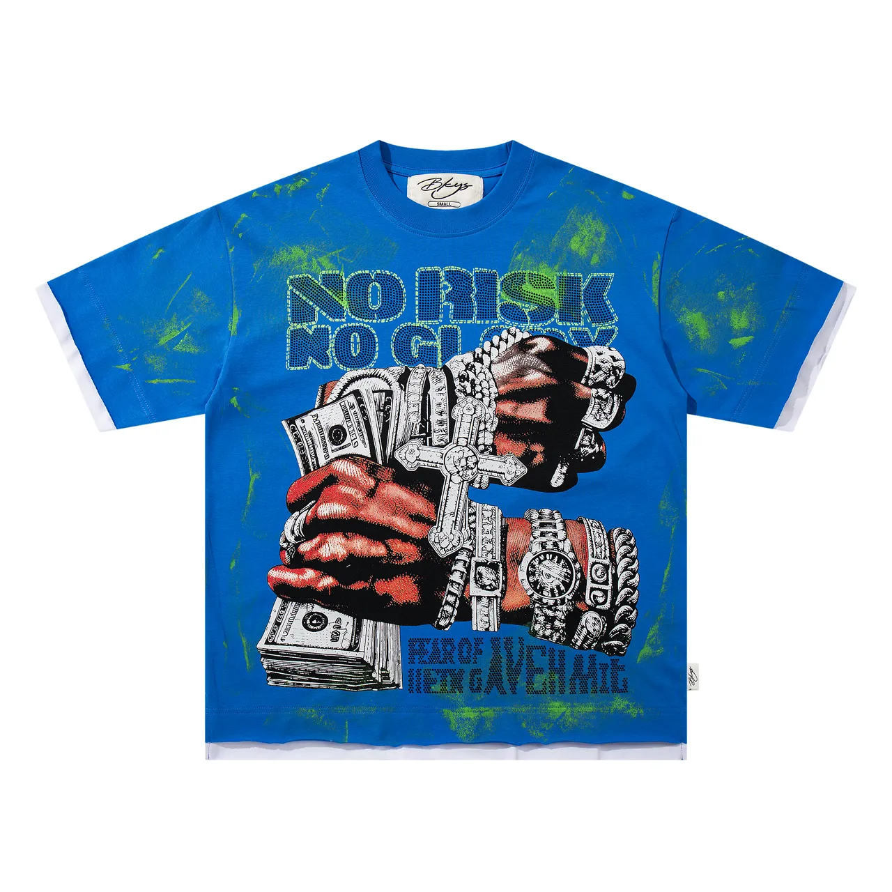 Fear of God Essentials Blue Green Graphic-Print Oversized Fit T-Shirt