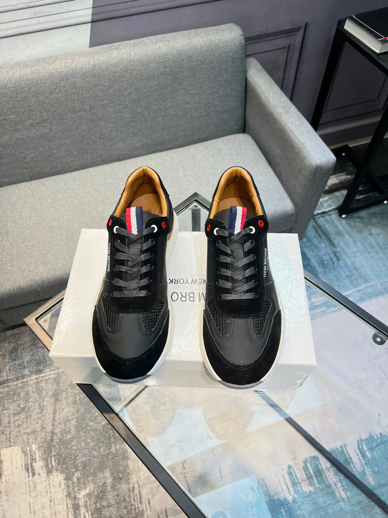 Thom Browne Black and White Lifestyle Sneaker