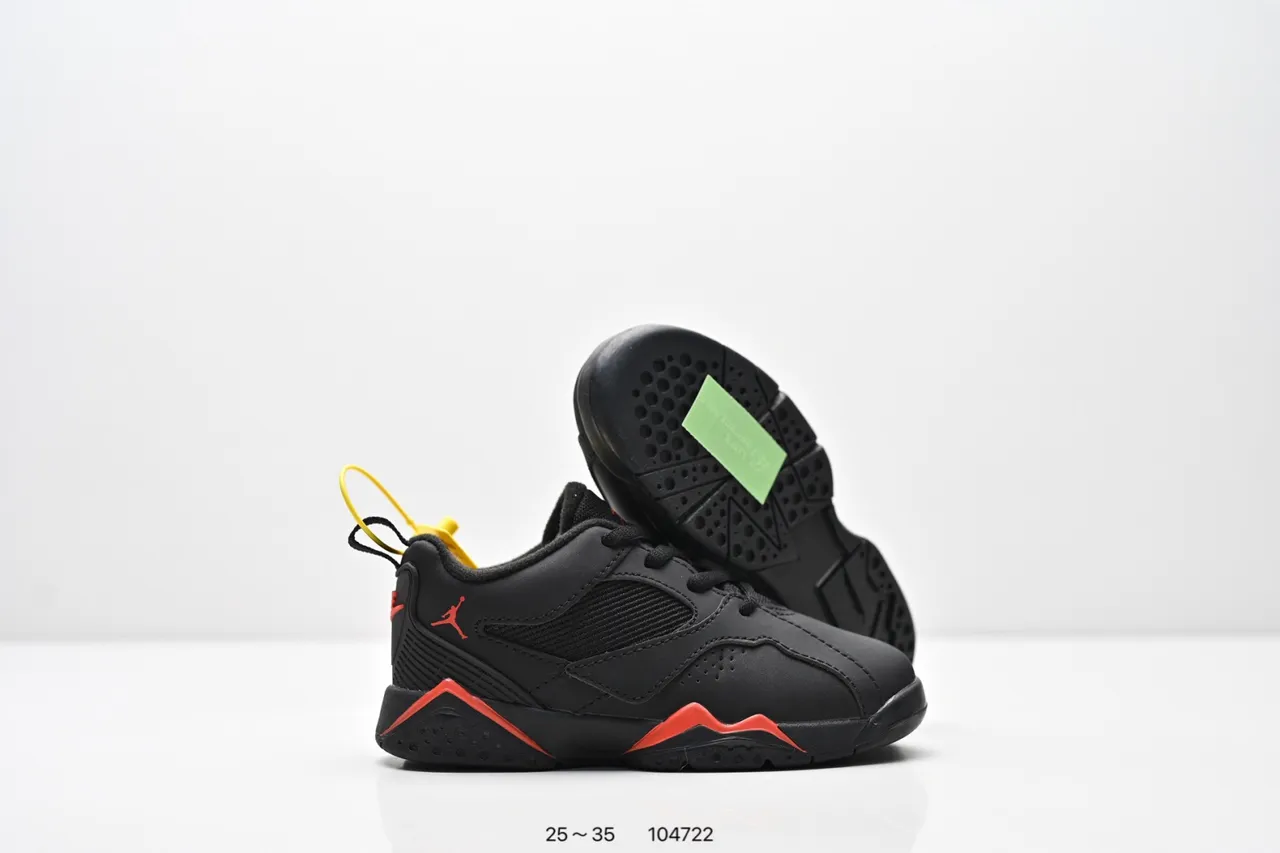 Air Jordan Black Orange Low-Top Layered Synthetic/mesh Upper Sneakers