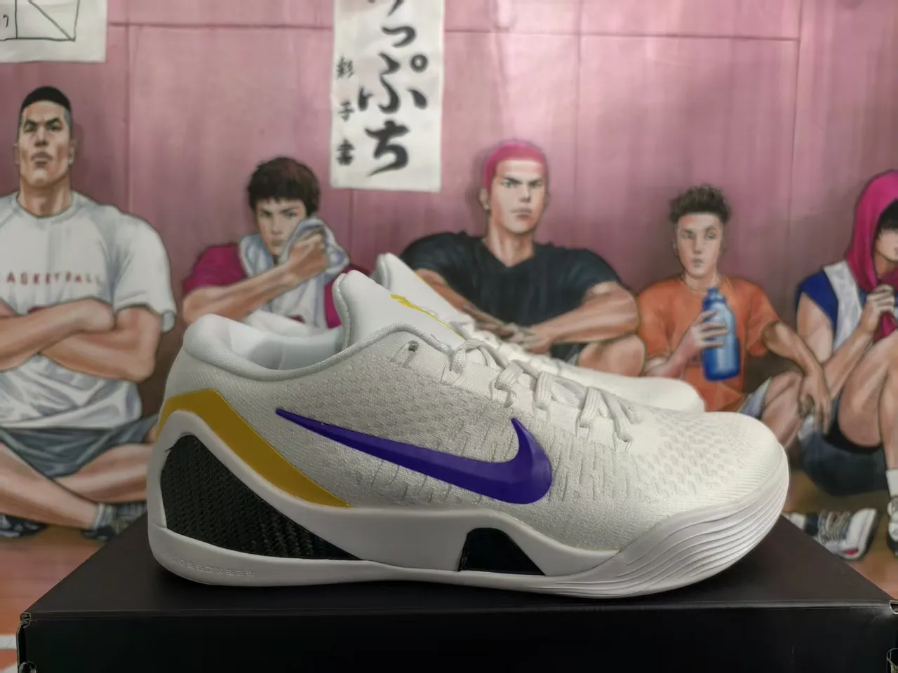 Nike Kobe AD EP White Purple Yellow Basketball Shoes