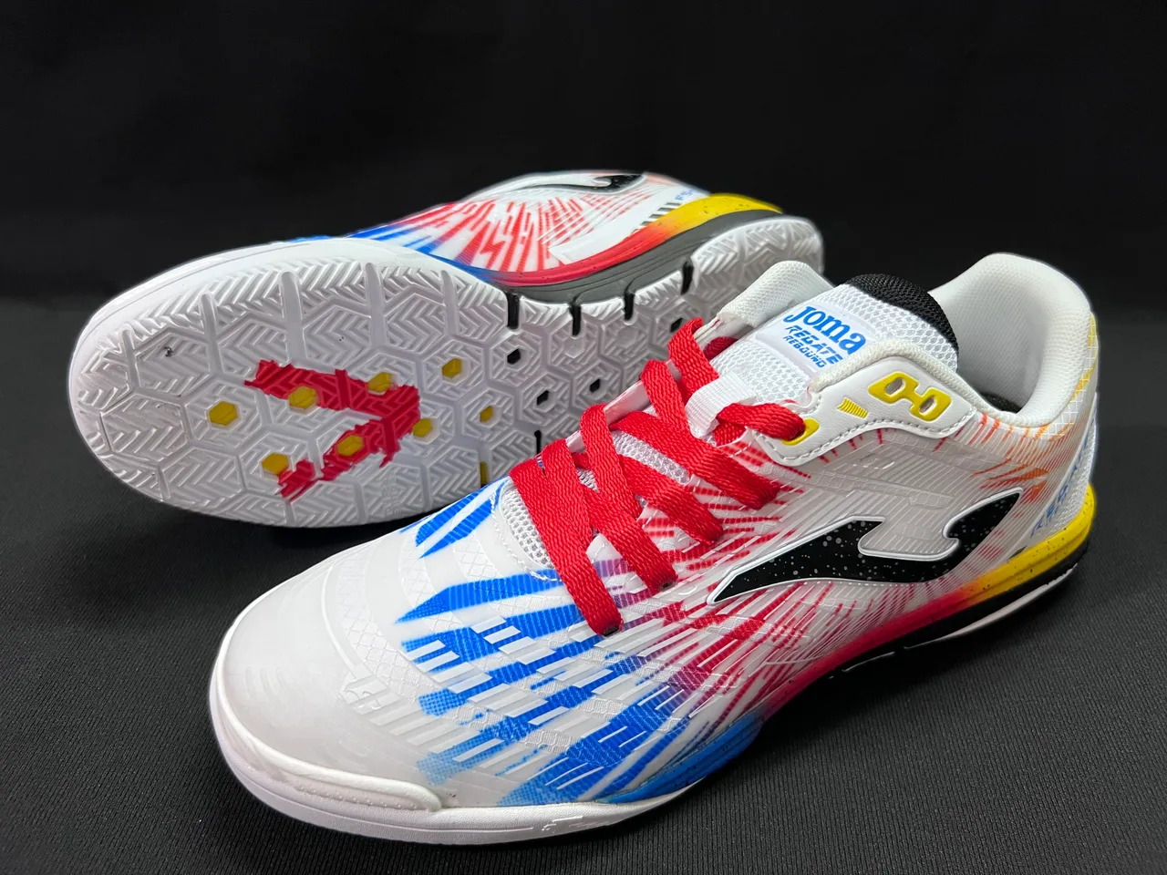 Joma Rebound Multicolor Black Geometric Color-Blocked Upper Synthetic Mesh And TPU Overlays Sneakers