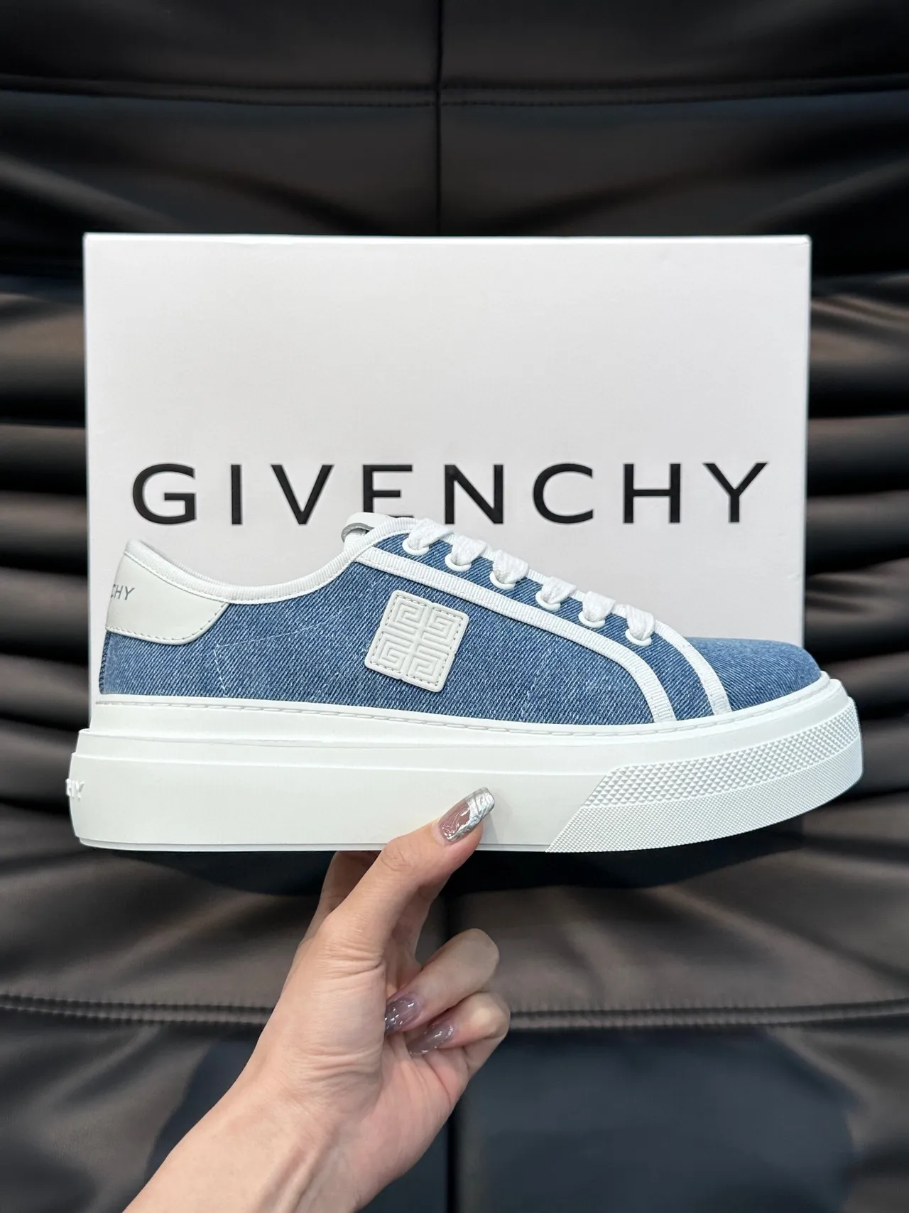 Givenchy Denim and White Lifestyle Sneakers
