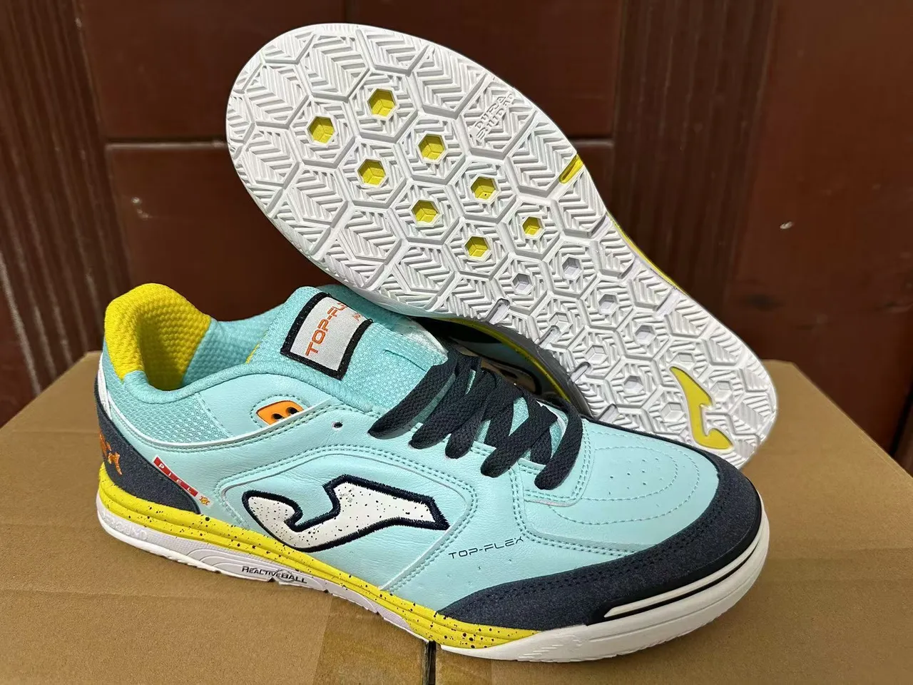 Joma Top-Flex White Neon Yellow Teal Lifestyle Sneakers