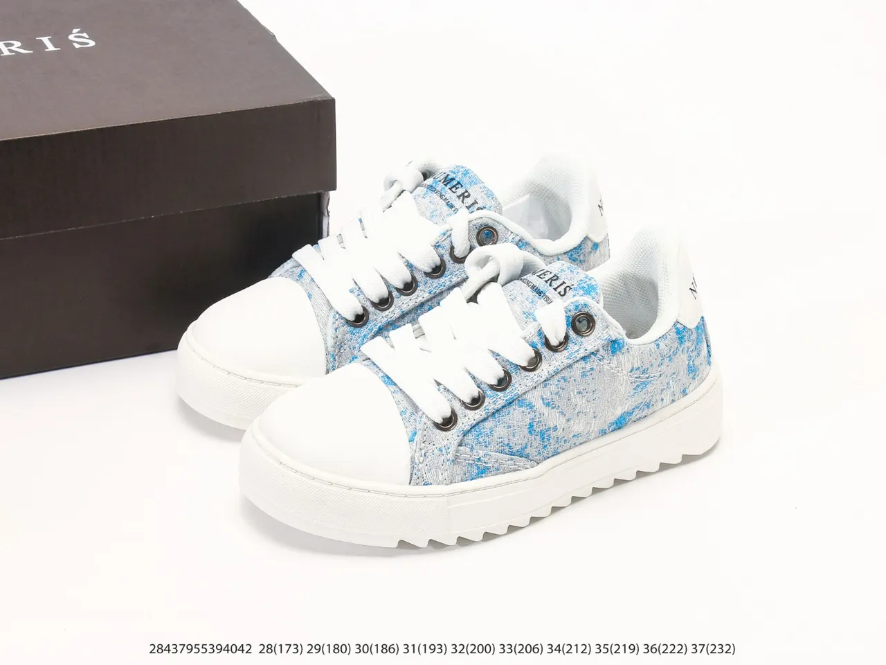 Purple and White Abstract Print Platform Sneakers