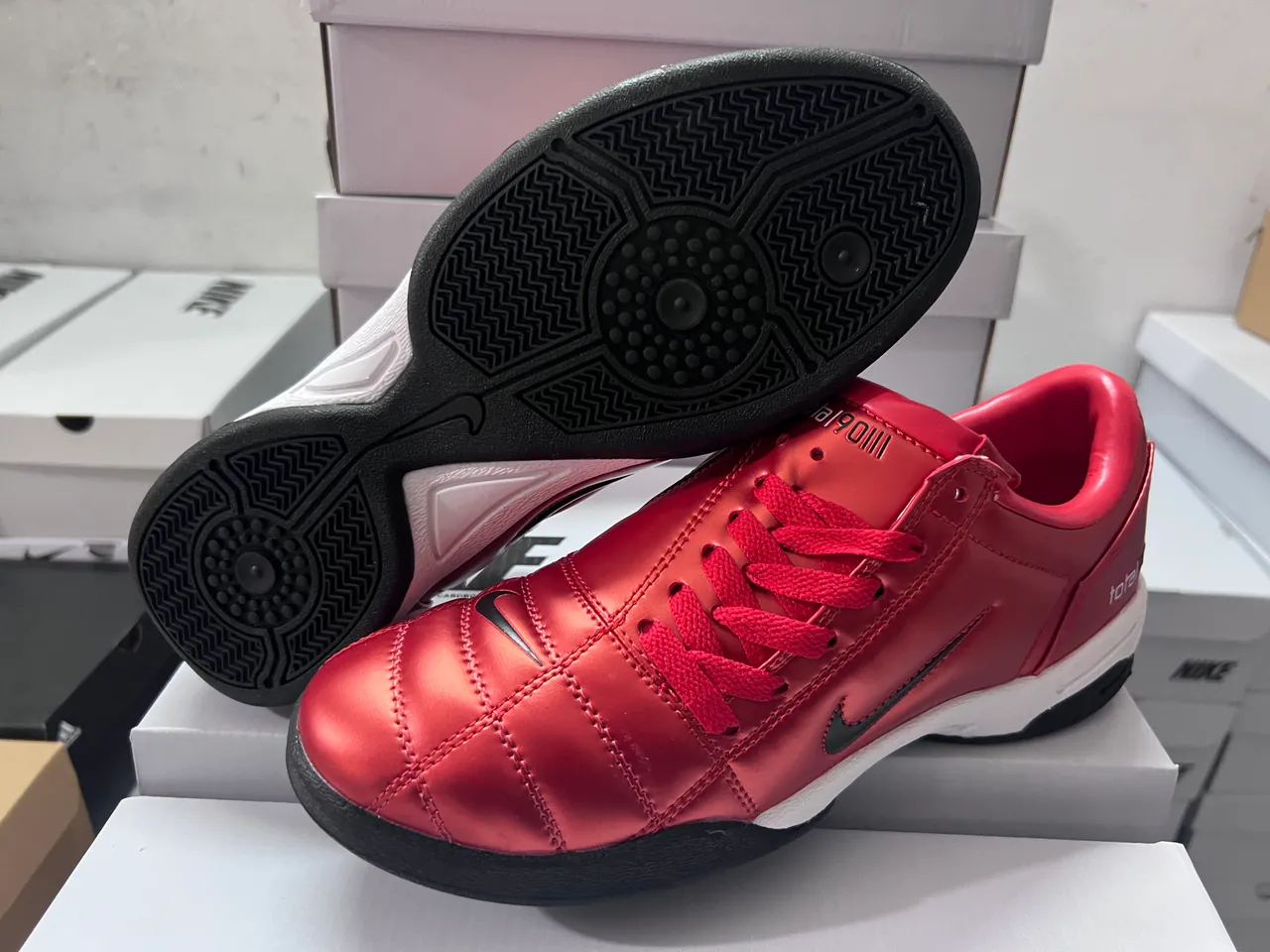 Nike Total 90 III Metallic Red Indoor Soccer Shoes
