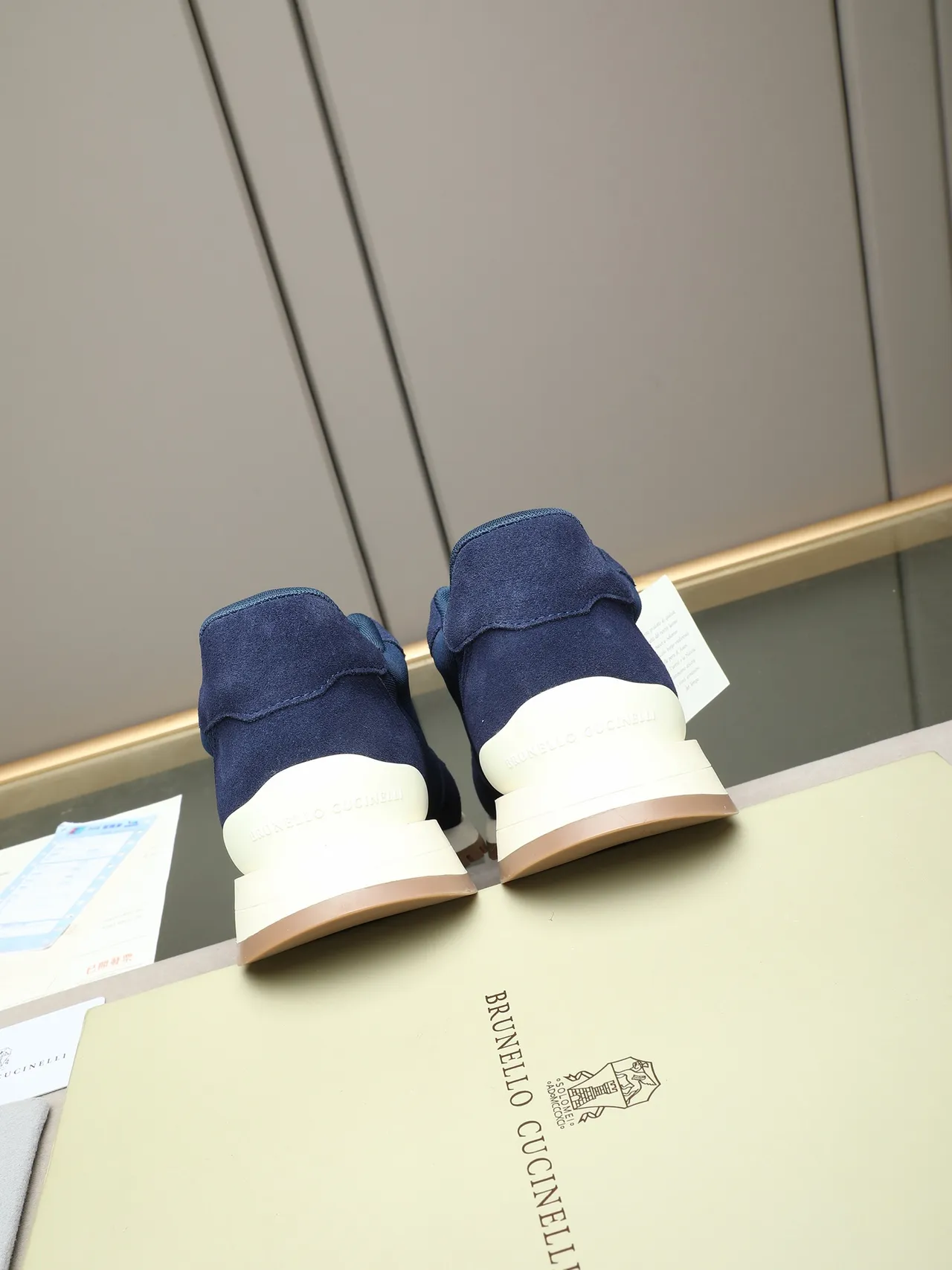 Navy Suede and Textile Lifestyle Sneaker