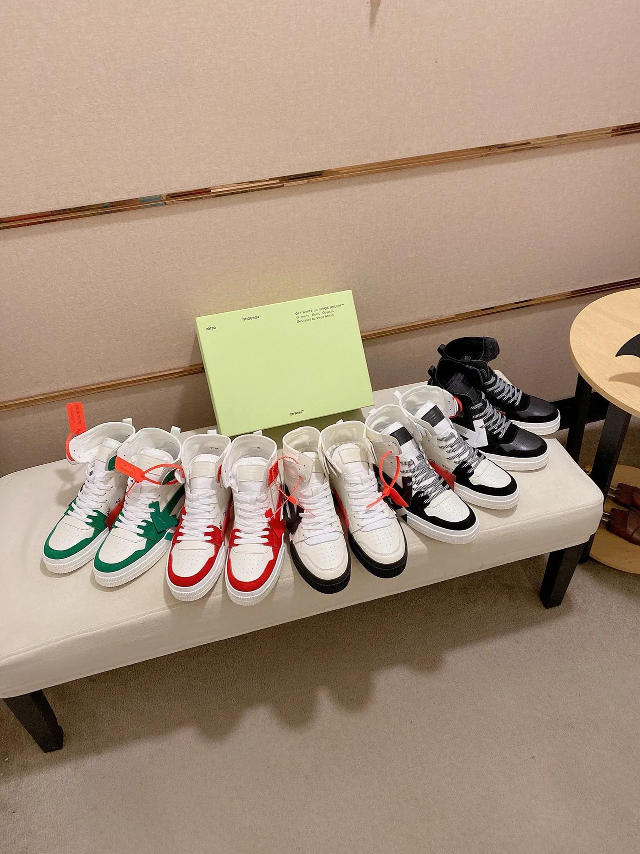 Off-White Arrow High-Top Black and White Lifestyle Sneakers