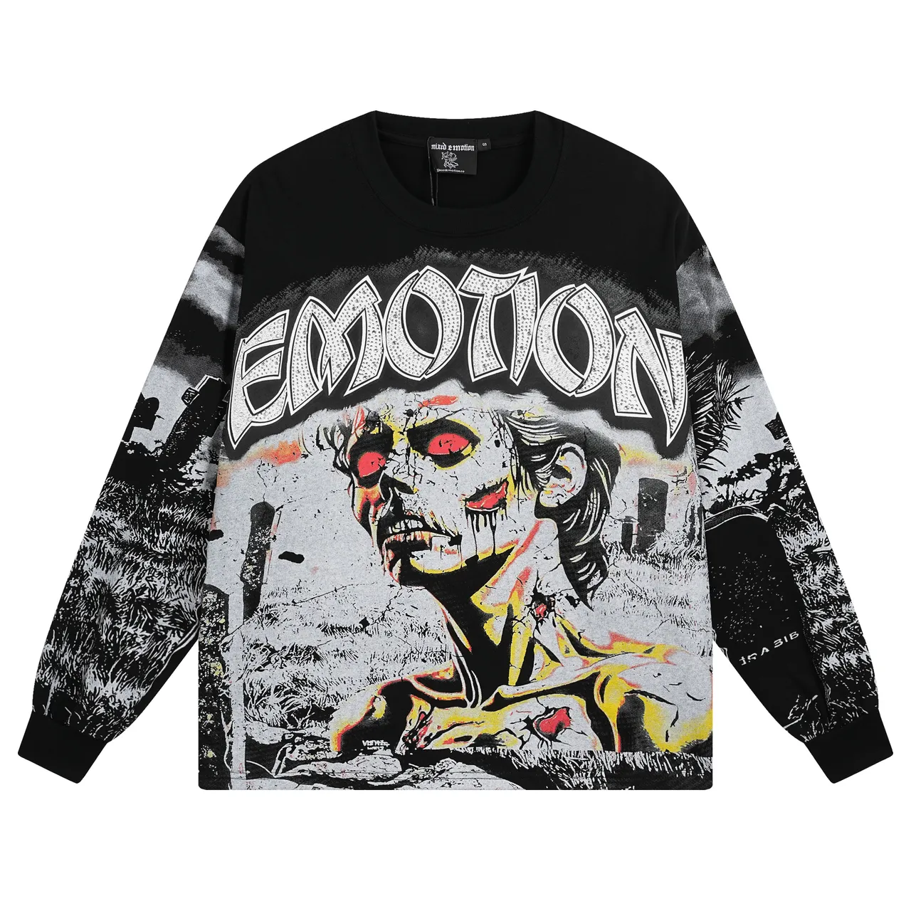 Mixed Emotion Emotion Graphic Print Long-Sleeve T-Shirt