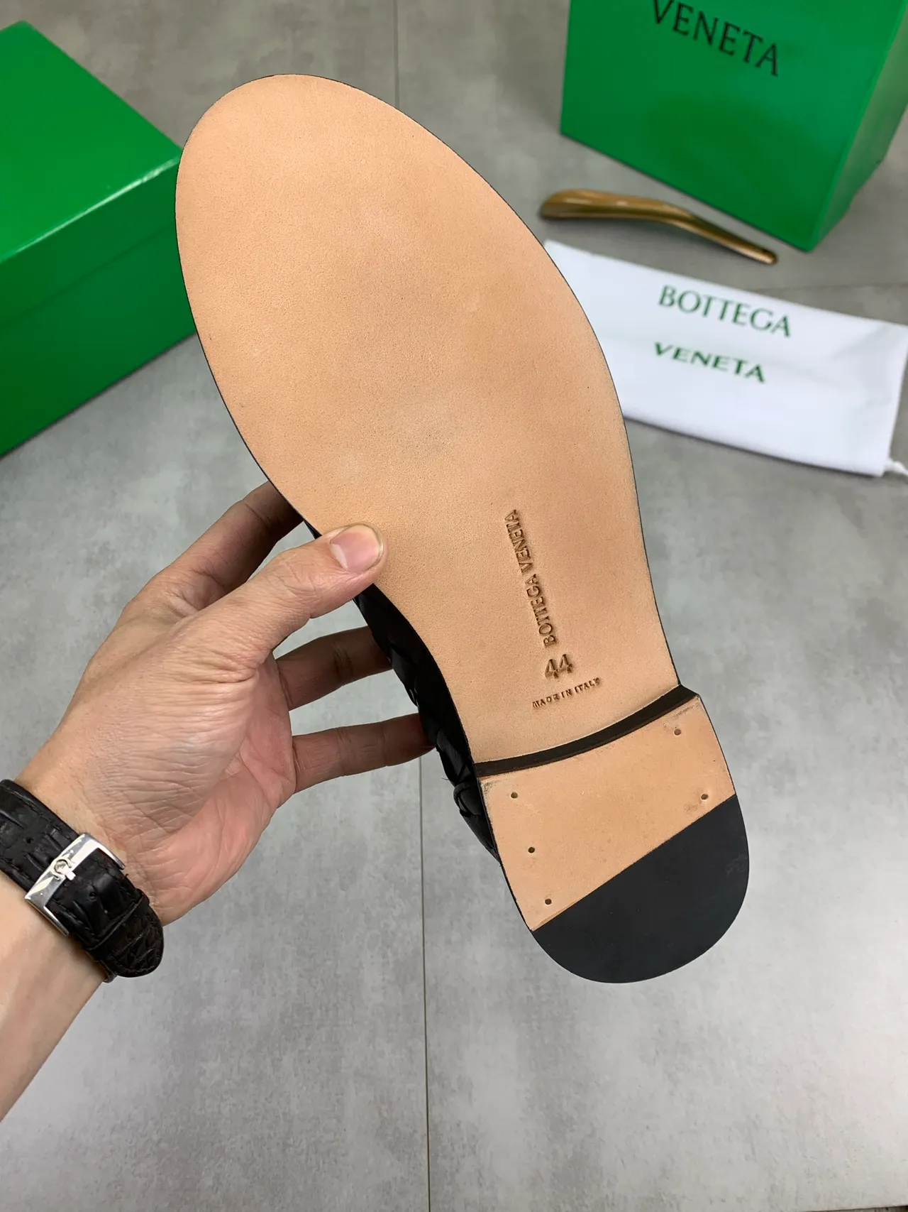 Bottega Veneta Cassette Loafer Black Woven Leather Loafers