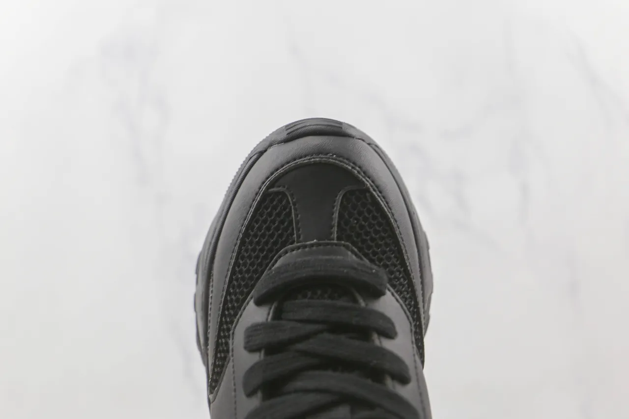 New Era Black Mesh And Synthetic Upper Oversized White NY Logo Chunky Sneakers