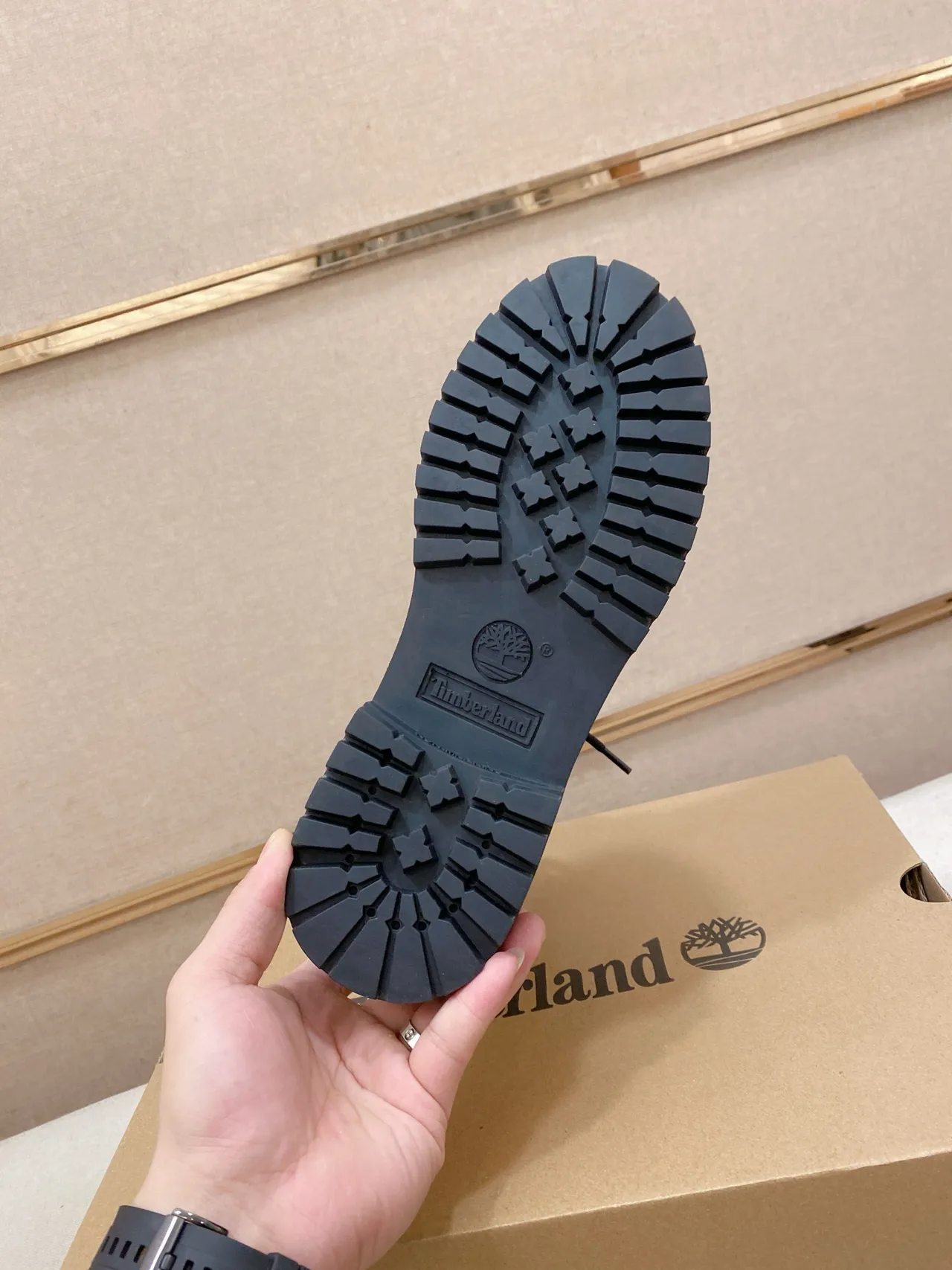 Timberland Brown Black Tan Leather Laces Work Boots