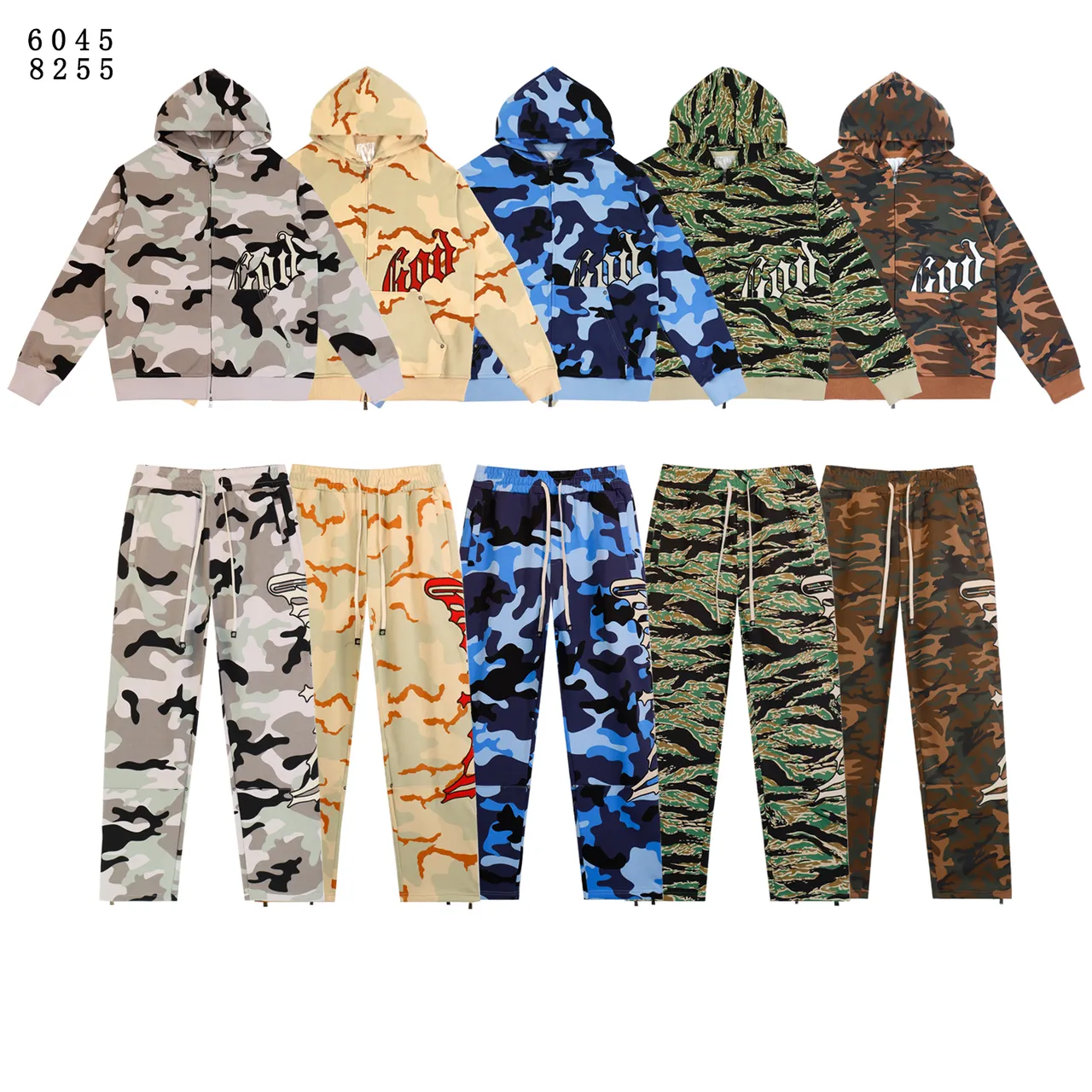 Fear of God Essentials Camouflage Full-Zip Hoodie