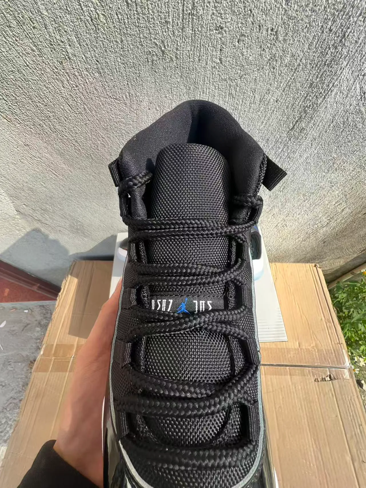 Air Jordan 11 Black White Icy Blue Basketball Shoes