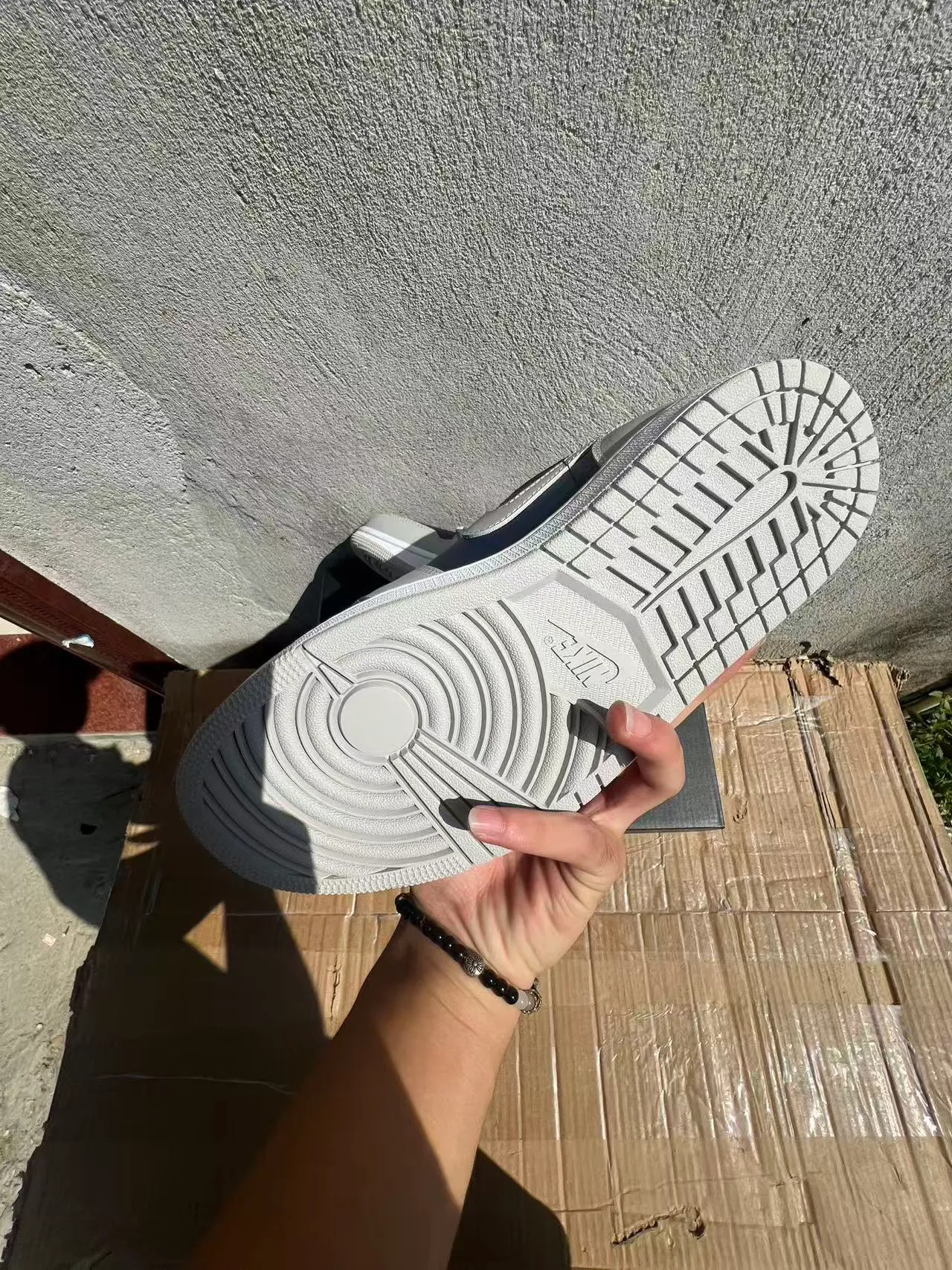 Nike Air Jordan 1 Low Gray Navy White Lifestyle Sneakers