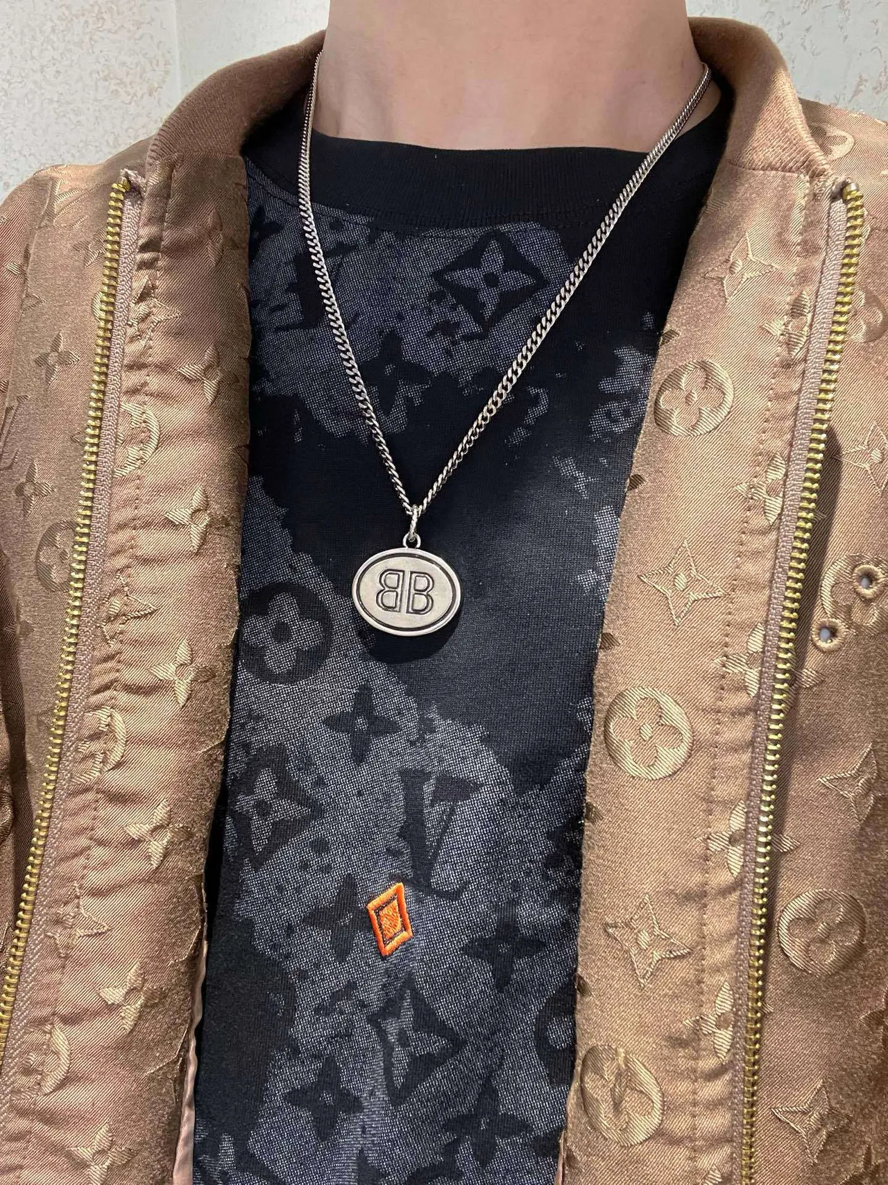 Louis Vuitton Monogram Jacquard Metallic Gold Bomber Jacket