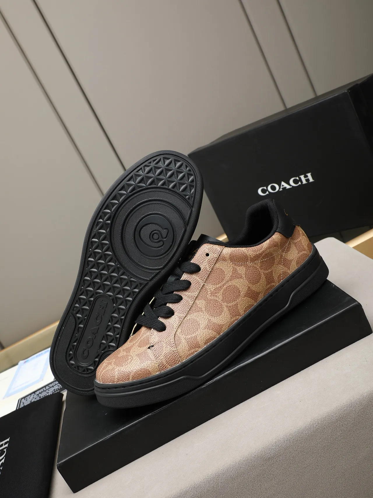 Coach Monogram Canvas Low-Top Lifestyle Sneakers