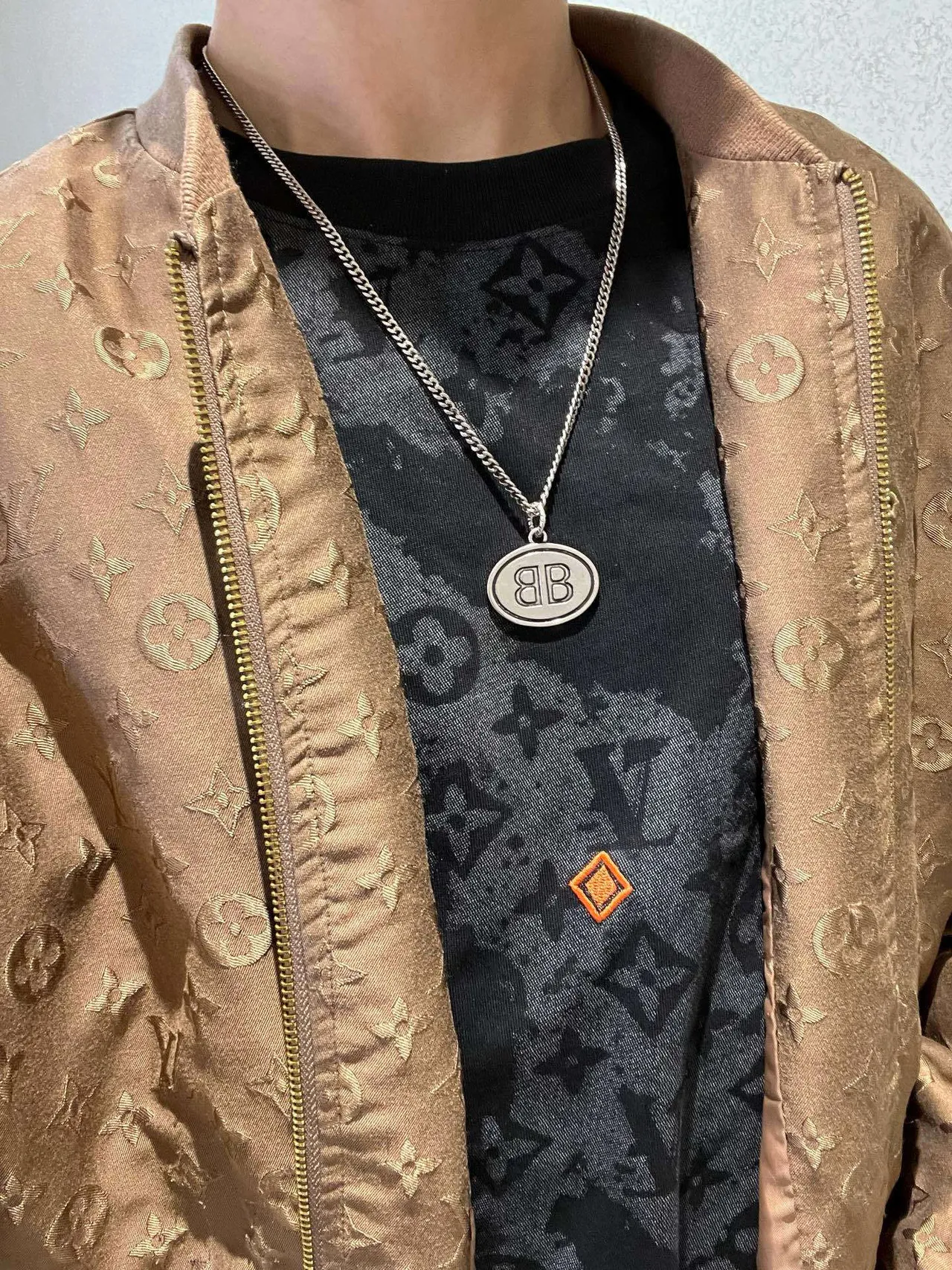 Louis Vuitton Monogram Jacquard Metallic Gold Bomber Jacket