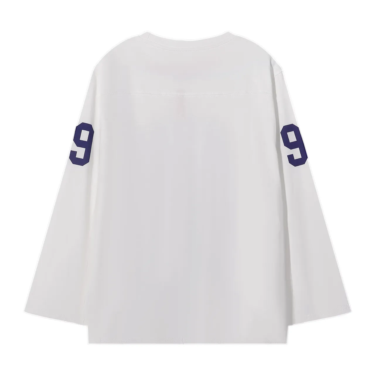 Supreme 99 White Navy Long-Sleeve Crewneck Jersey