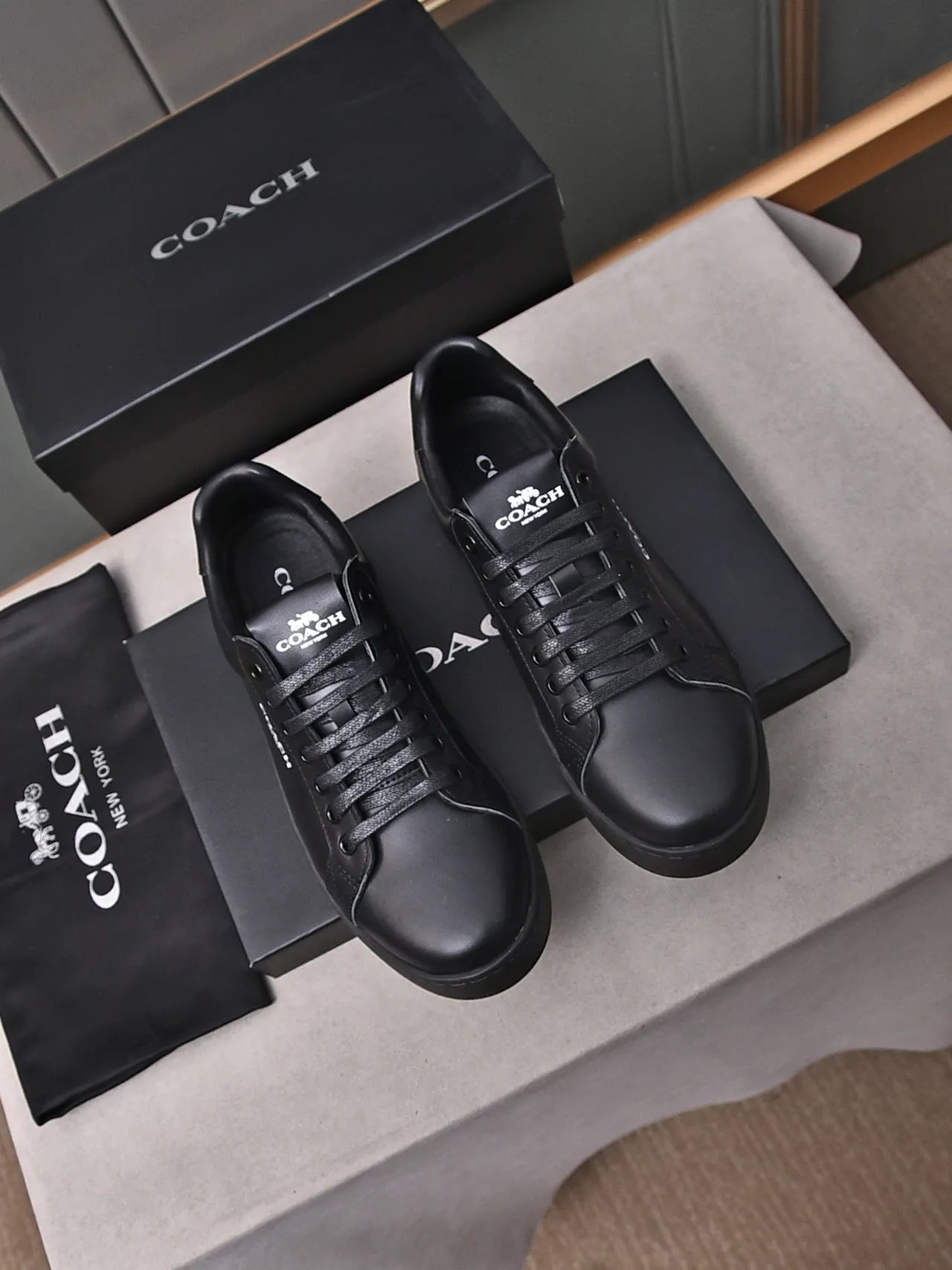 Coach Black Leather Lifestyle Sneakers