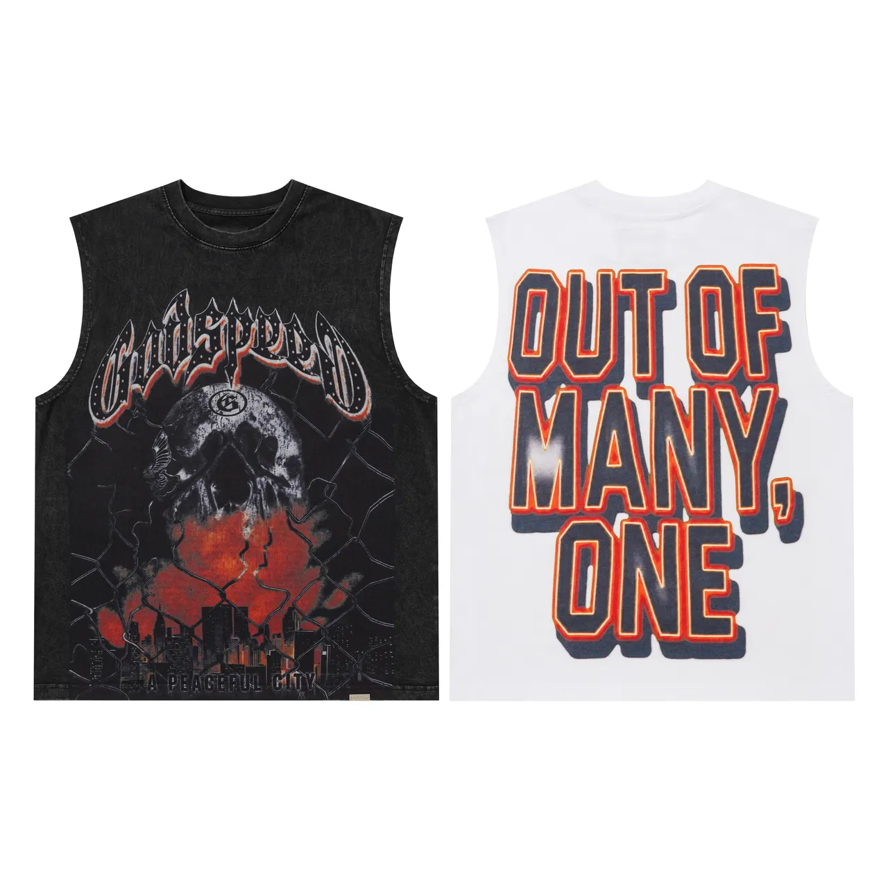 Godspeed A Peaceful City Graphic Sleeveless Vest Top