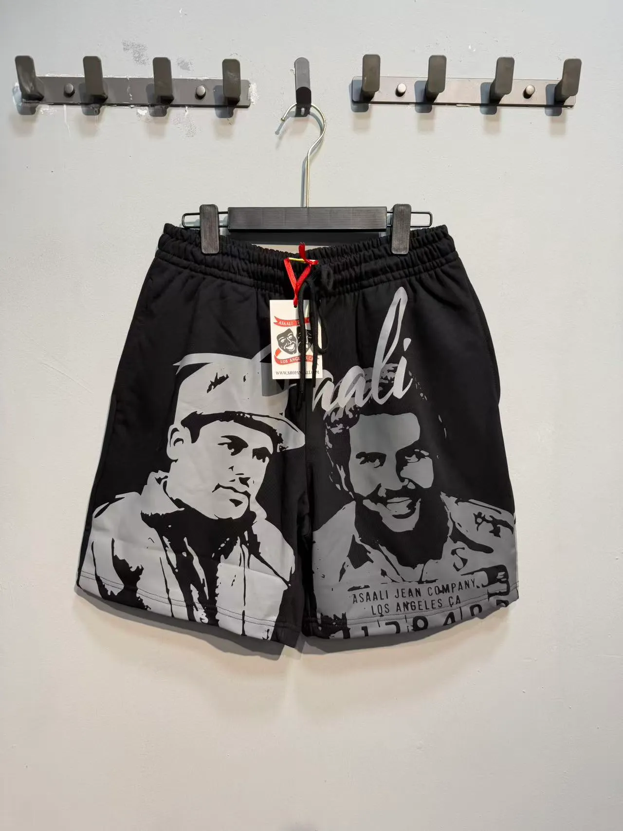 ASAALI JEAN COMPANY Graphic-Print Elastic-Waist Shorts
