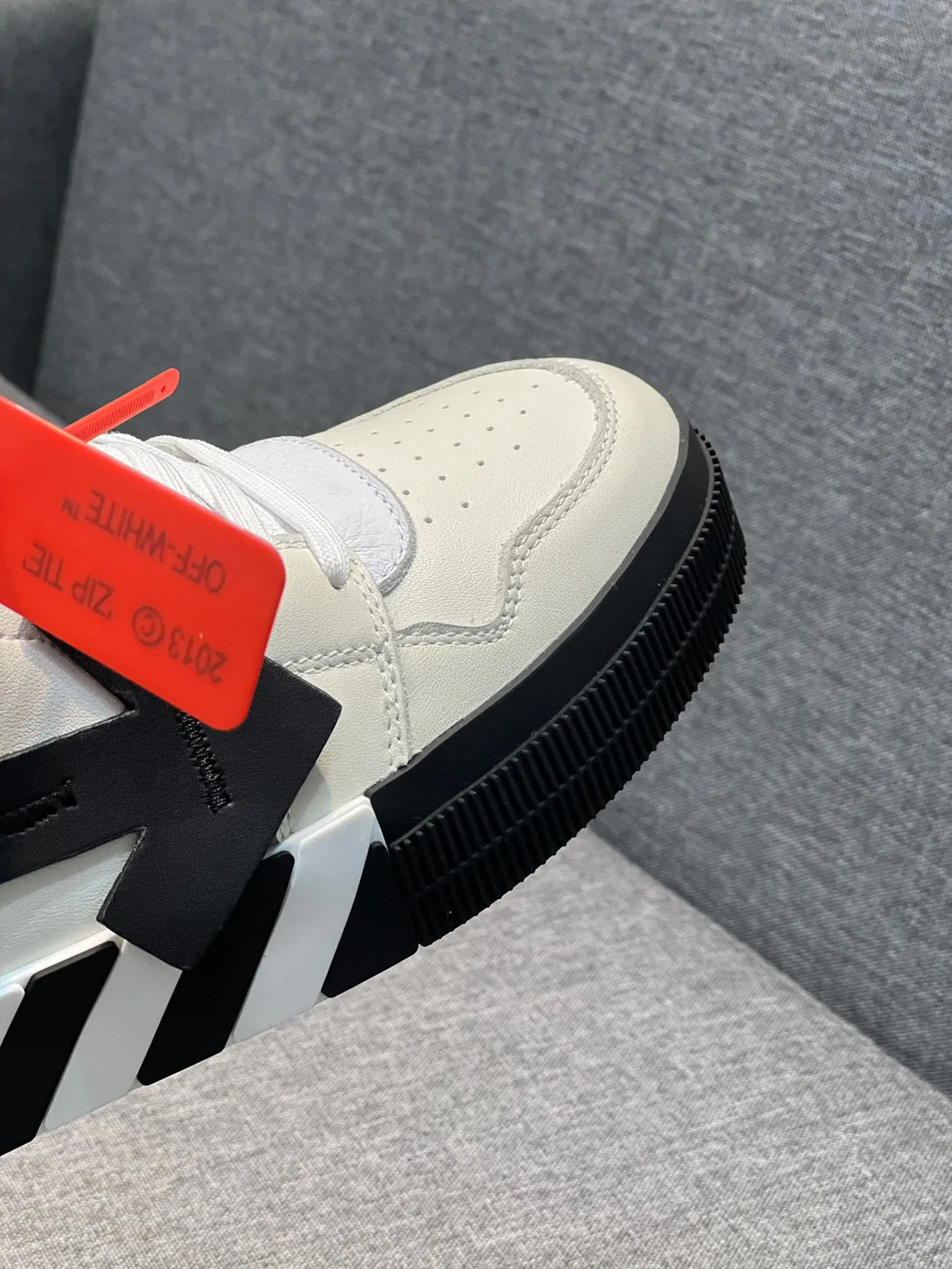 Off-White Industrial High-Top White and Black Lifestyle Sneakers